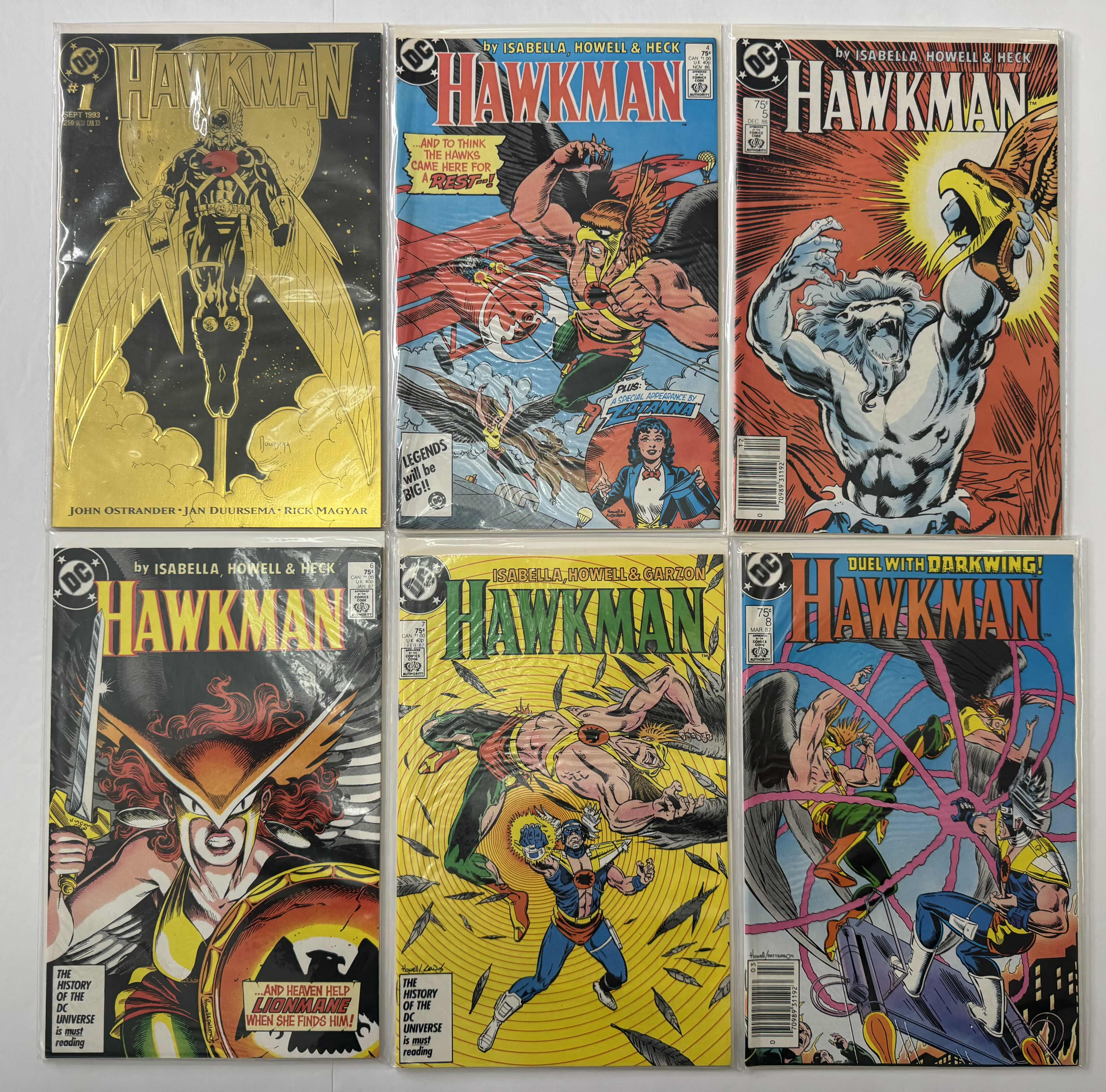 Photo 1 of 6- VINTAGE DC HAWKMAN COMIC BOOKS