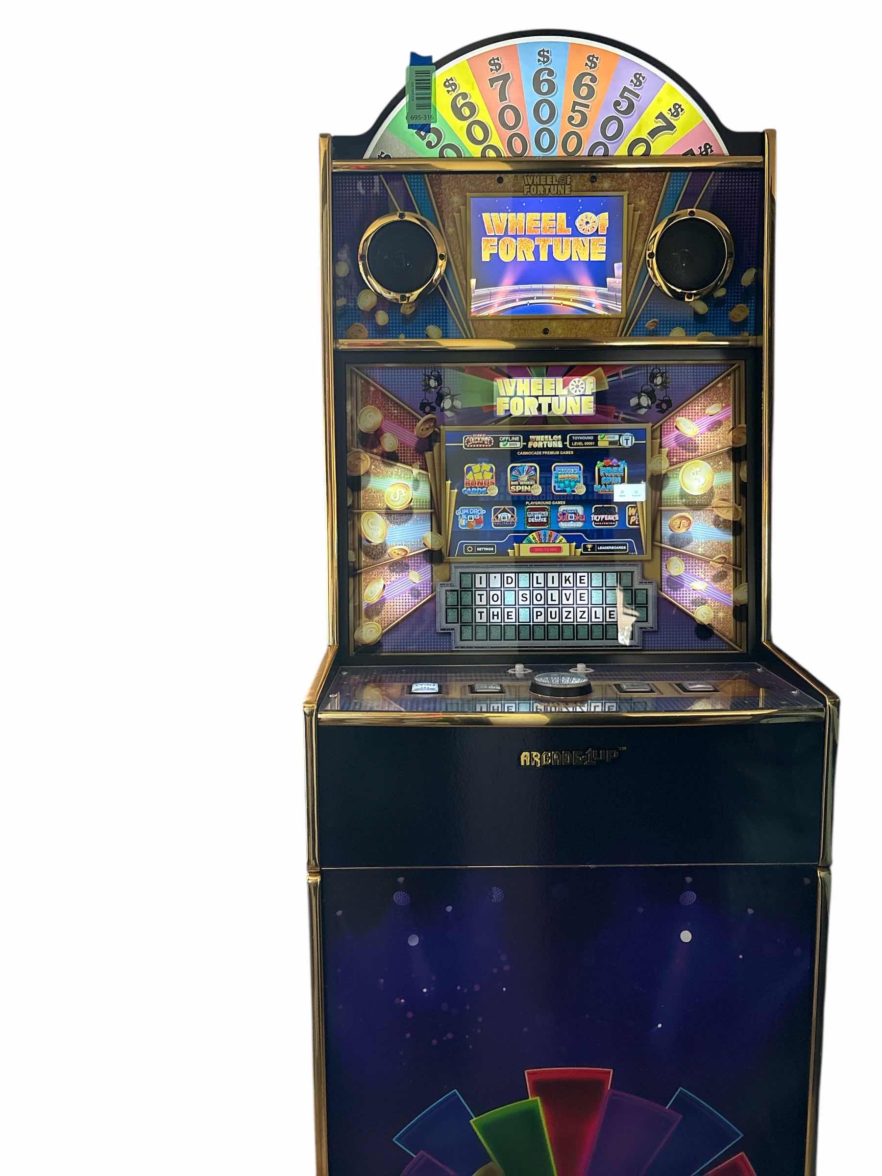 Photo 1 of ARCADE 1 UP DELUXE WHEEL OF FORTUNE MACHINE