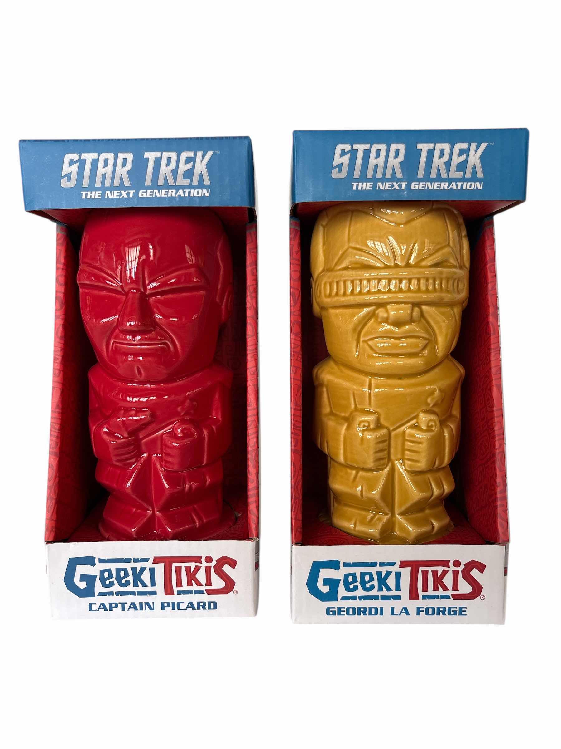 Photo 1 of (2)PCS NIB STAR TREK CAPTAIN PICARD & GEORDI LA FORGE