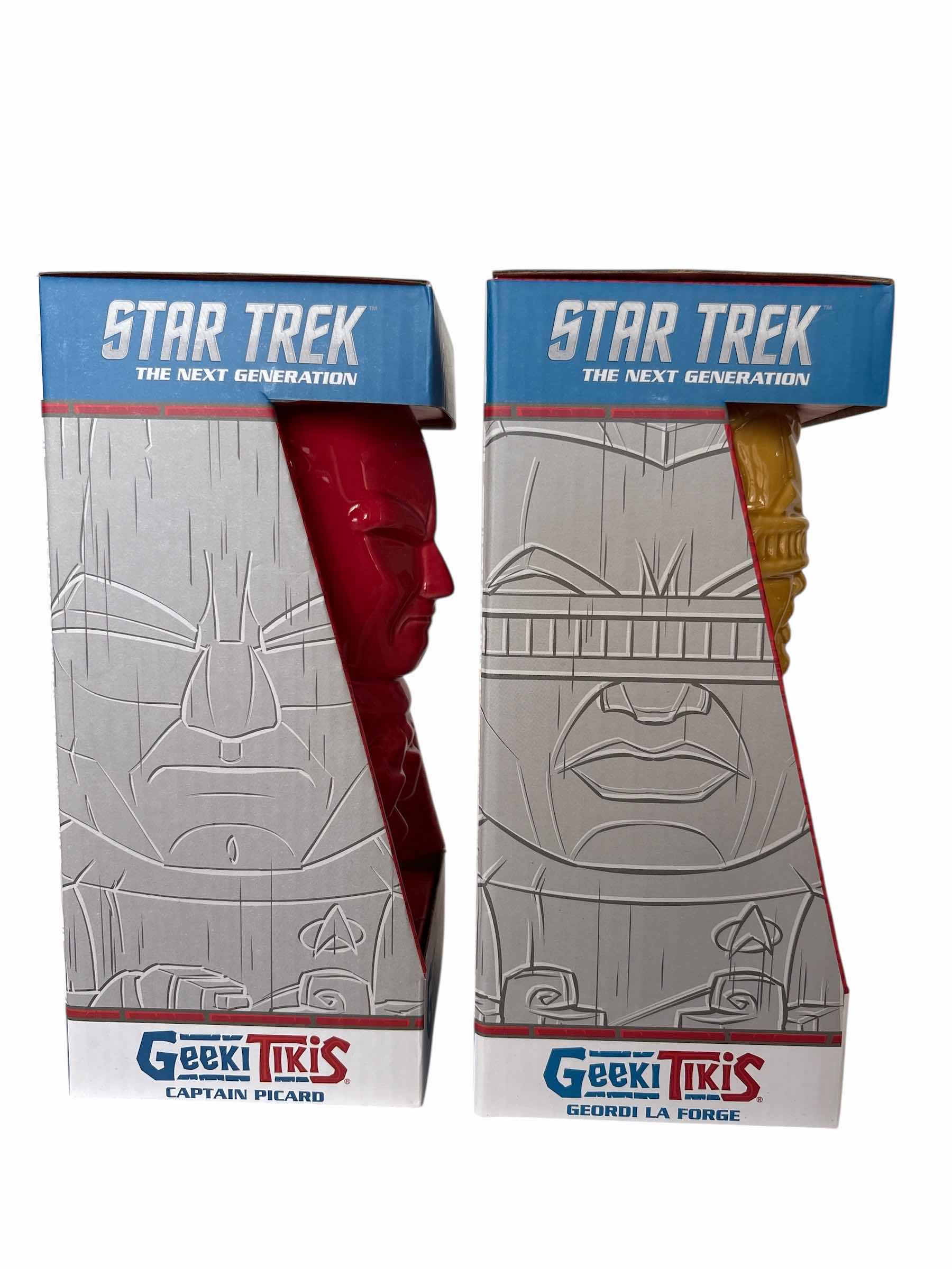 Photo 1 of (2)PCS NIB STAR TREK CAPTAIN PICARD & GEORDI LA FORGE