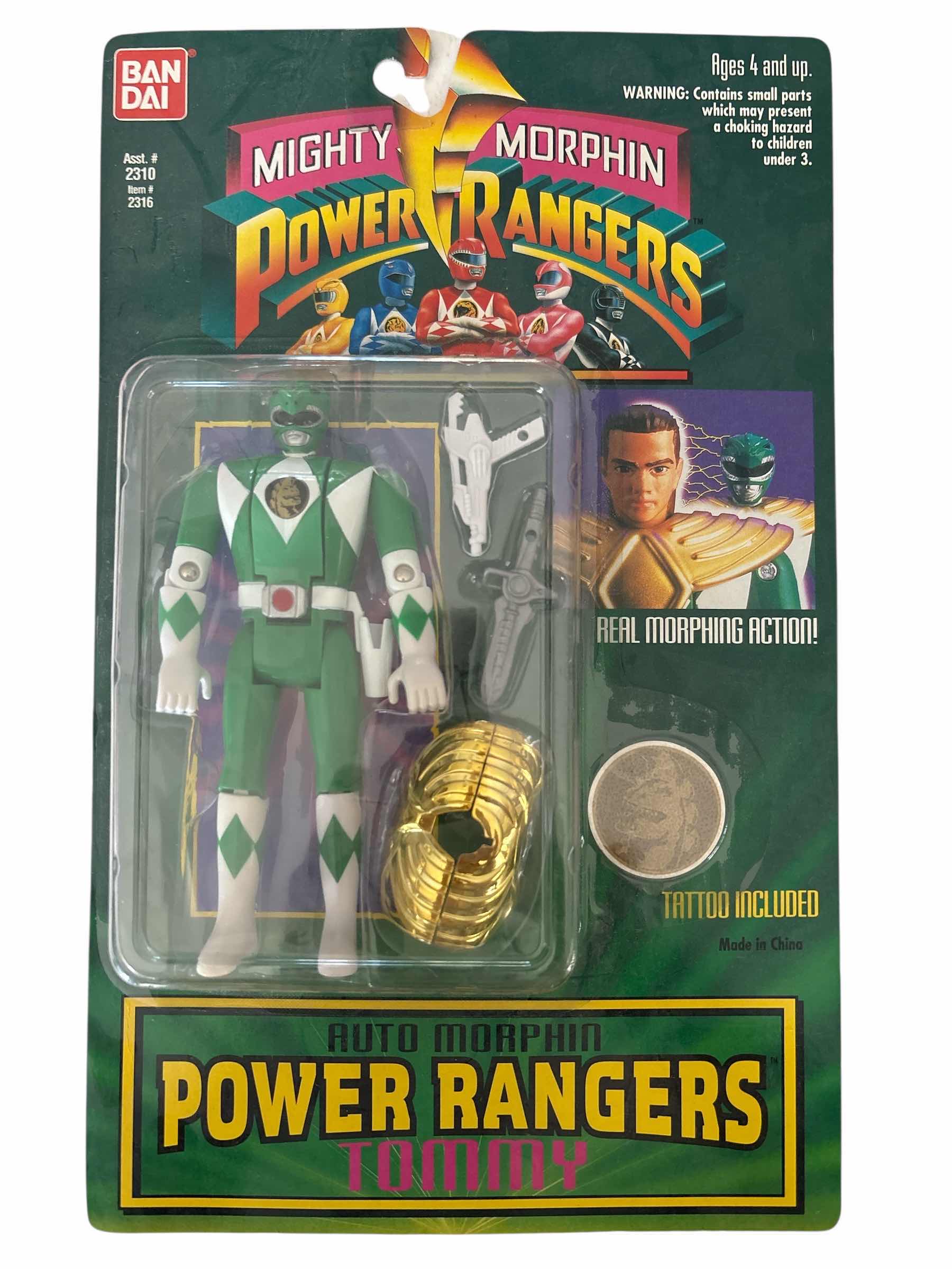Photo 1 of $90 NIB MIGHTY MORPHIN POWER RANGERS GREENTOMMY