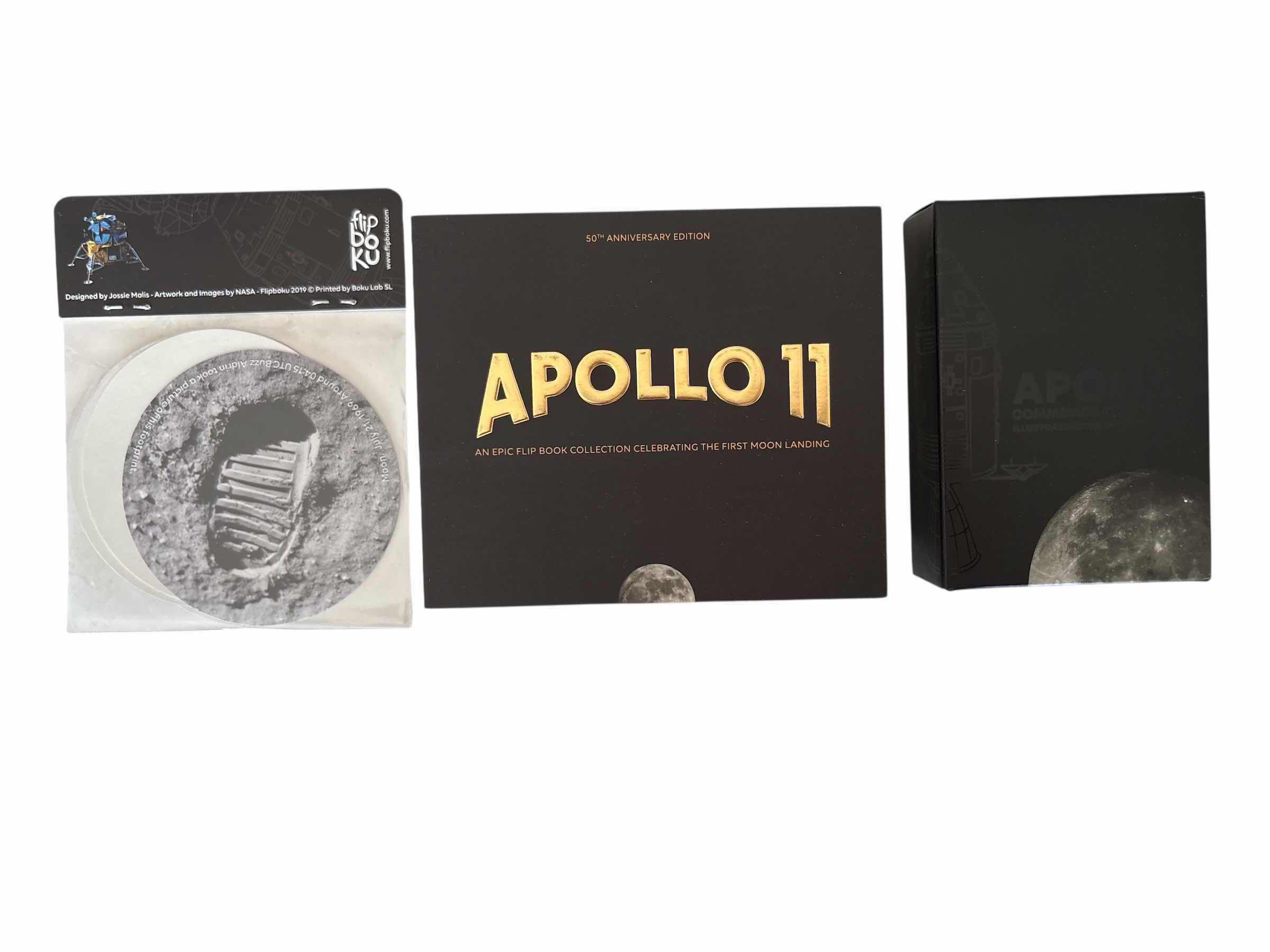 Photo 1 of APOLLO 11 FLIP BOOK AND COMMEMORATIVE CARDS