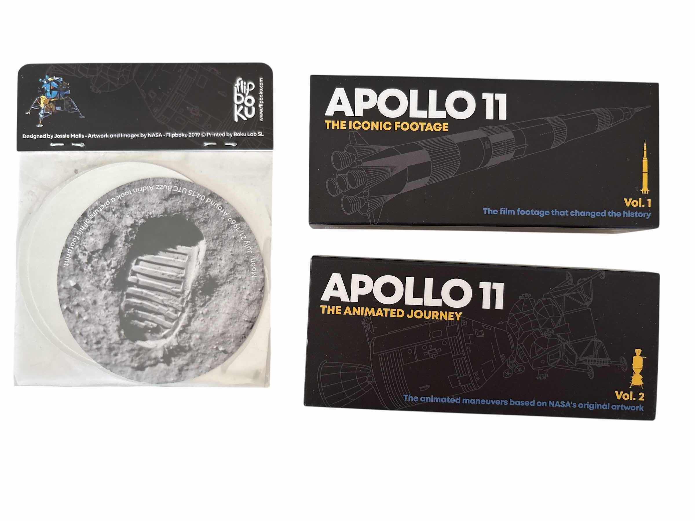 Photo 1 of APOLLO 11 FLIP BOOK AND COMMEMORATIVE CARDS
