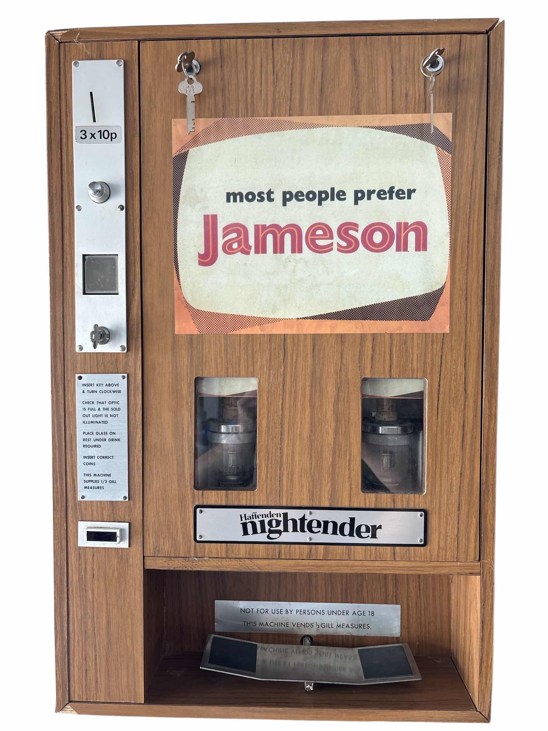 Photo 1 of VINTAGE 1971 JAMESON WHISKEY DISPENSER 17”X16”H27”
