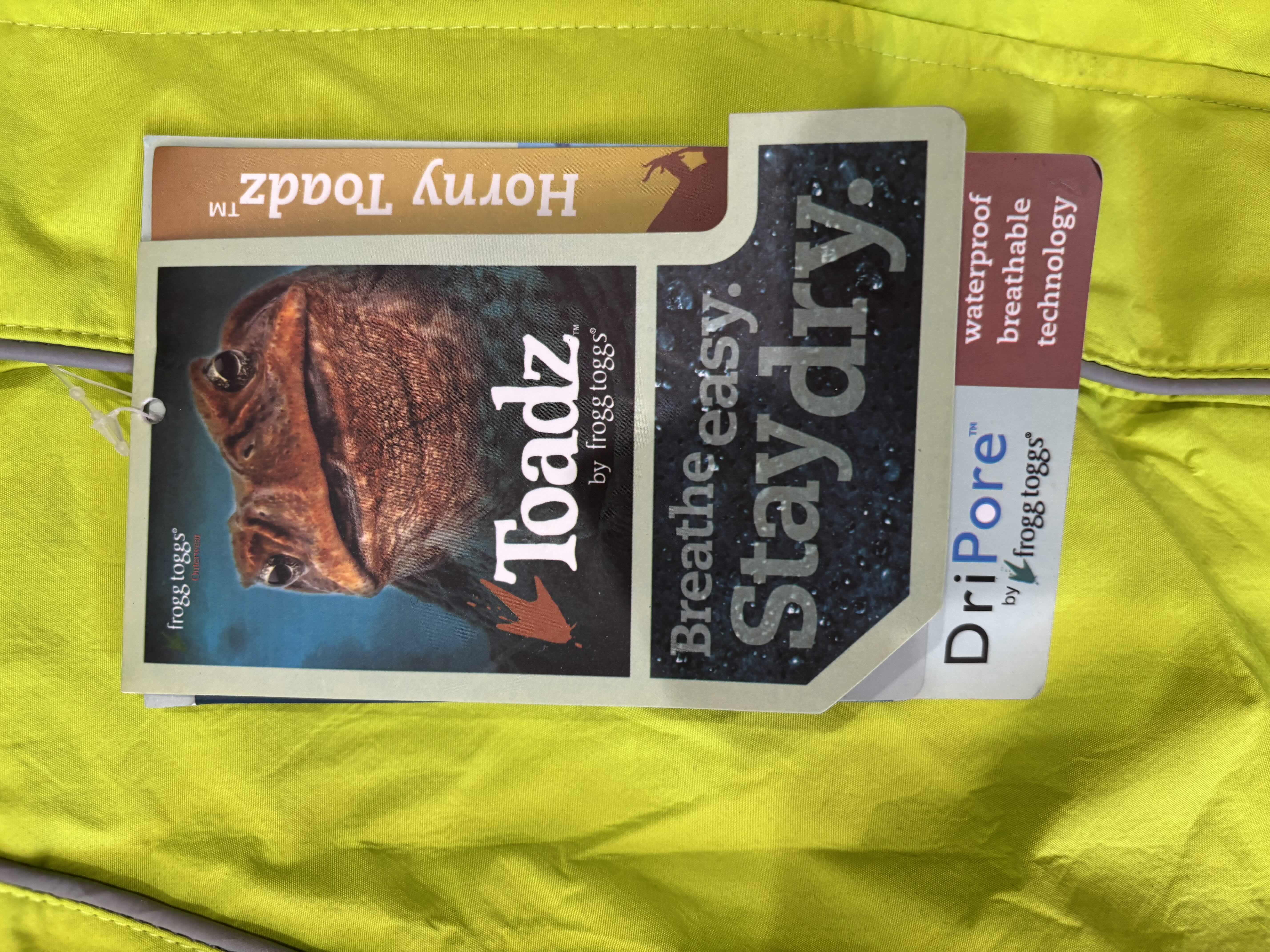 Photo 1 of $60 NWT TOADZ FROGG TOGGS WATERPROOF JACKET SIZE S