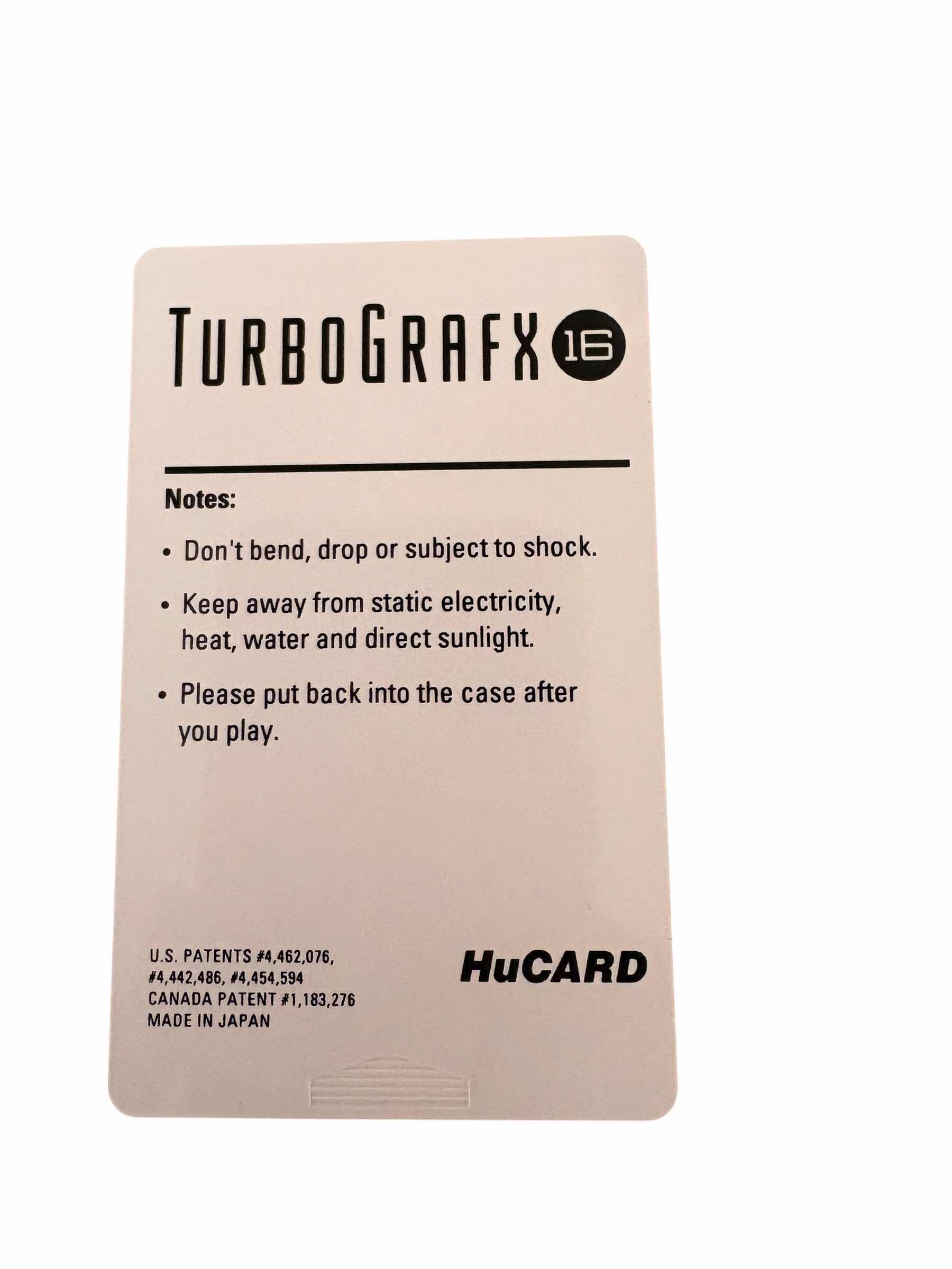 Photo 1 of TURBOGRAFX-16 TRICKY KICK HUCARD