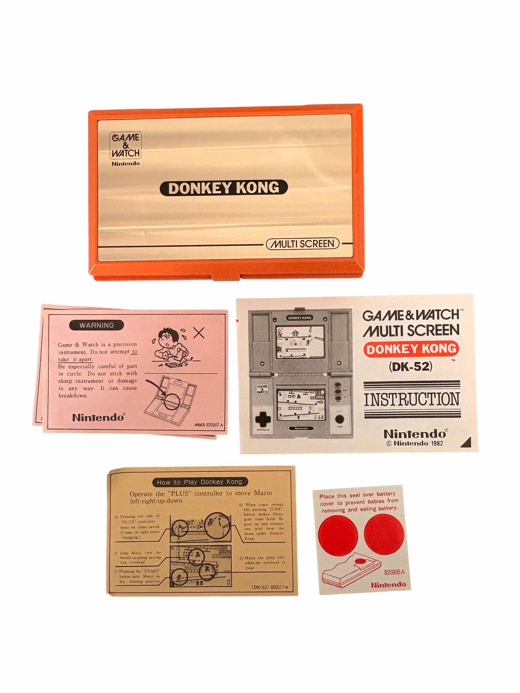 Photo 1 of $479 VINTAGE NINTENDO GAME & WATCH MULTI SCREEN DONKEY KONG DK-52