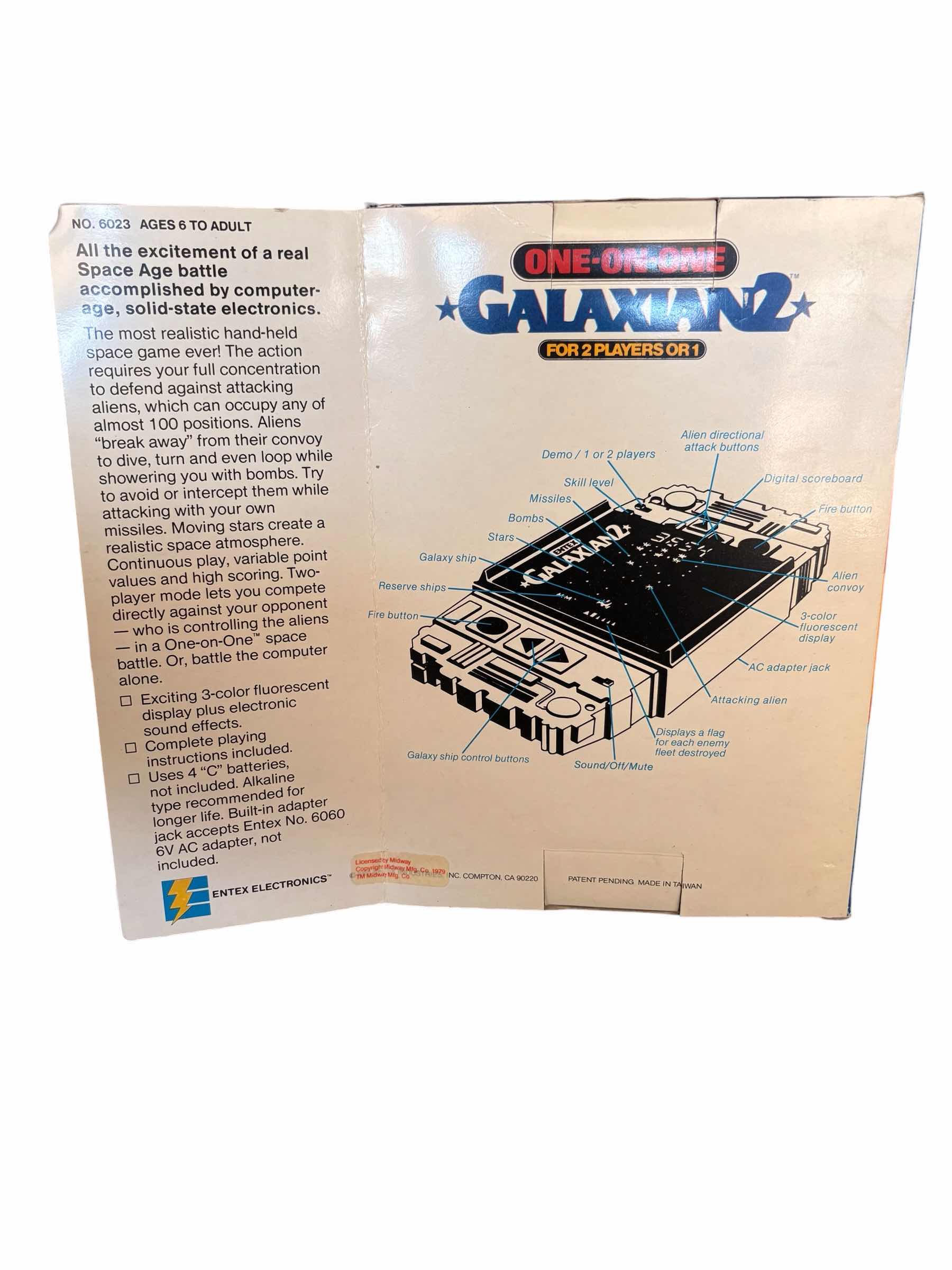 Photo 1 of ENTEX GALAXIAN2 ONE-ON-ONE ELECTRONIC COLOR HAND HELD GAME NO. 6023