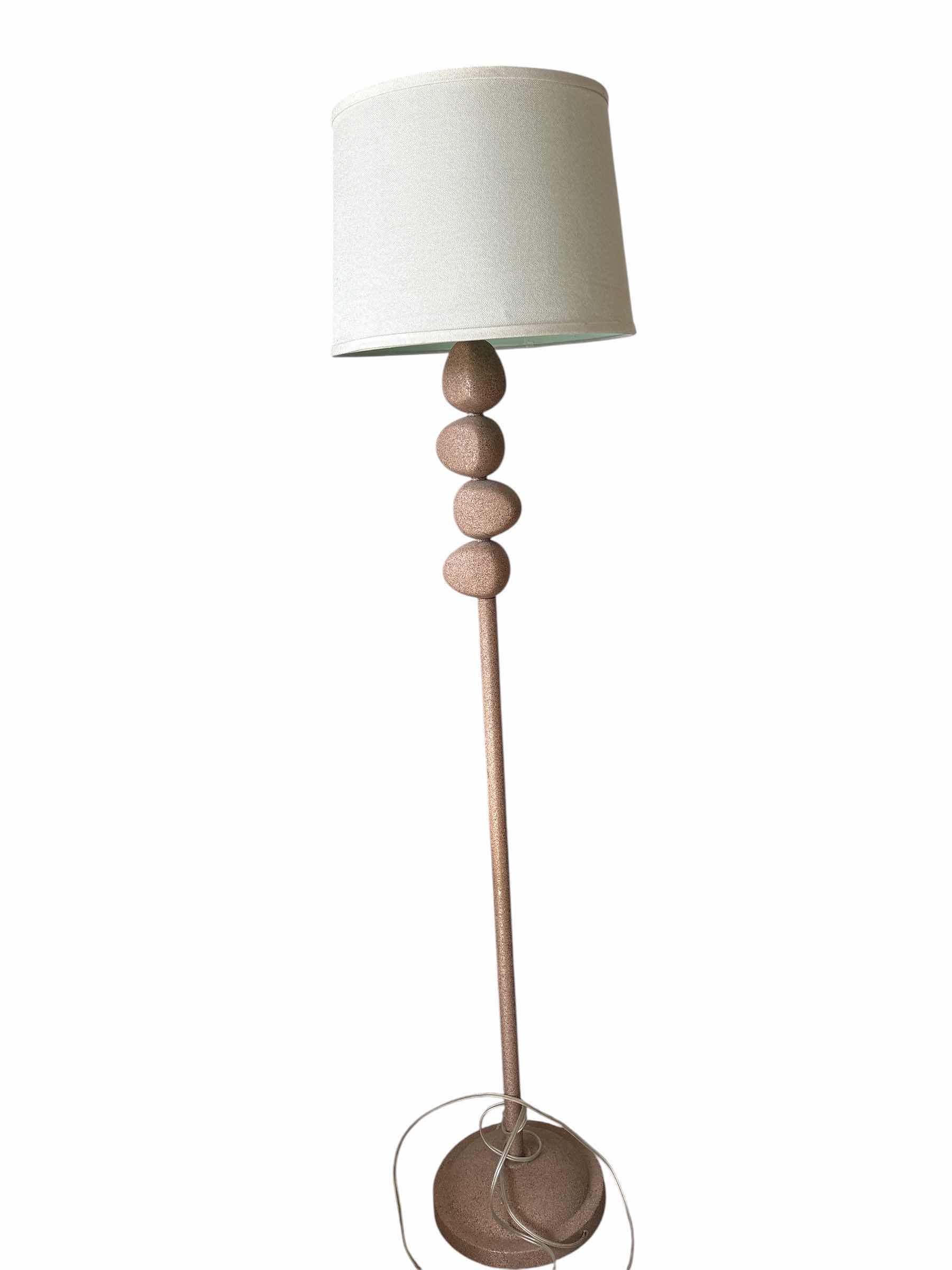 Photo 1 of FLOOR BROWN LAMP W ROCK ACCENTS H57”