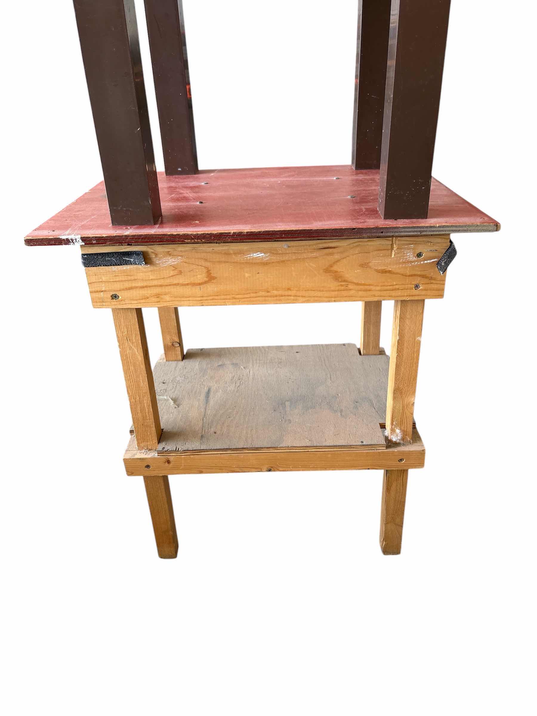 Photo 1 of (3)PCS METAL & WOOD TABLES H24”
