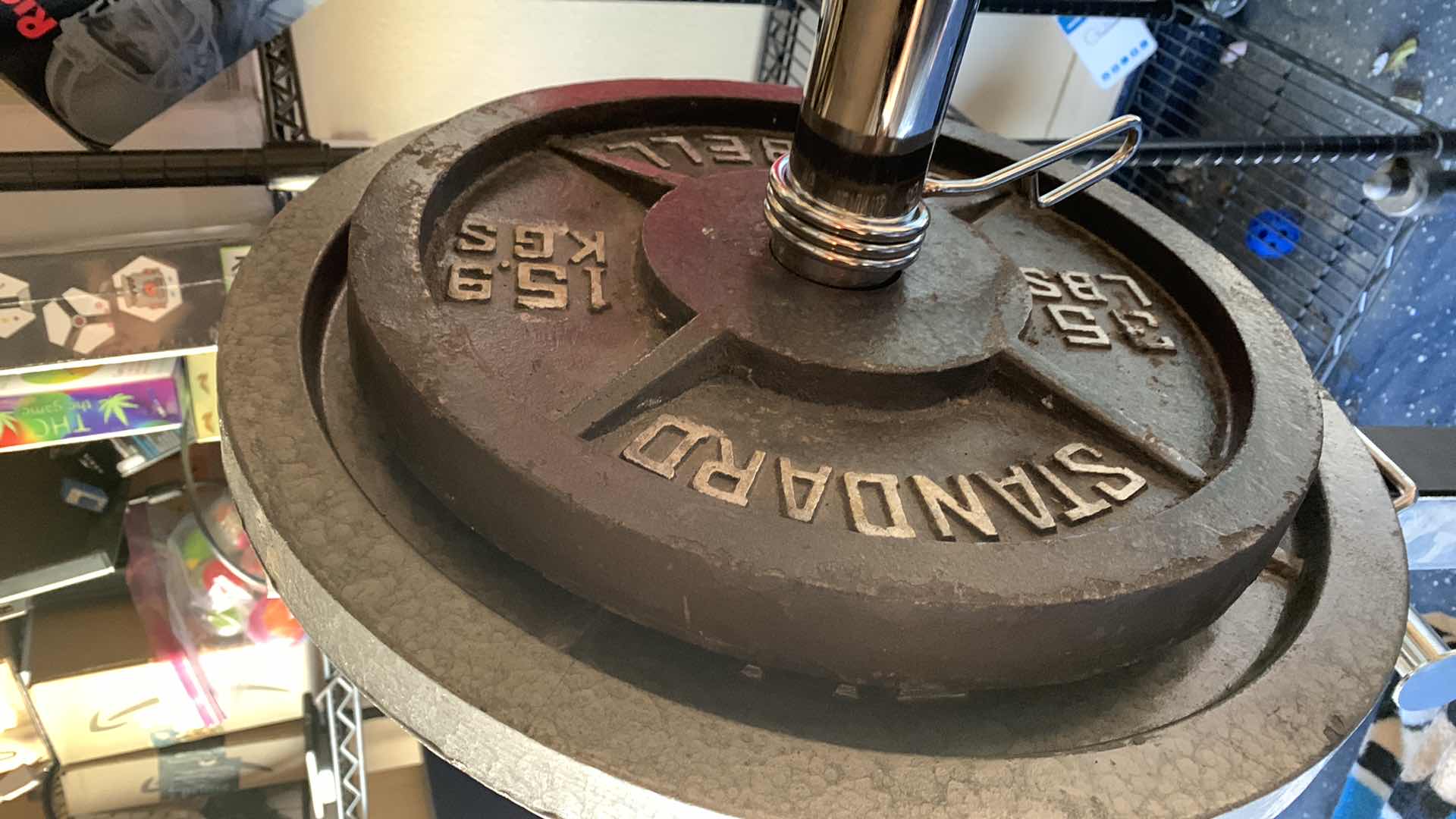 Photo 1 of OLYMPIC WEIGHT BAR WITH WEIGHTS AND STAND
