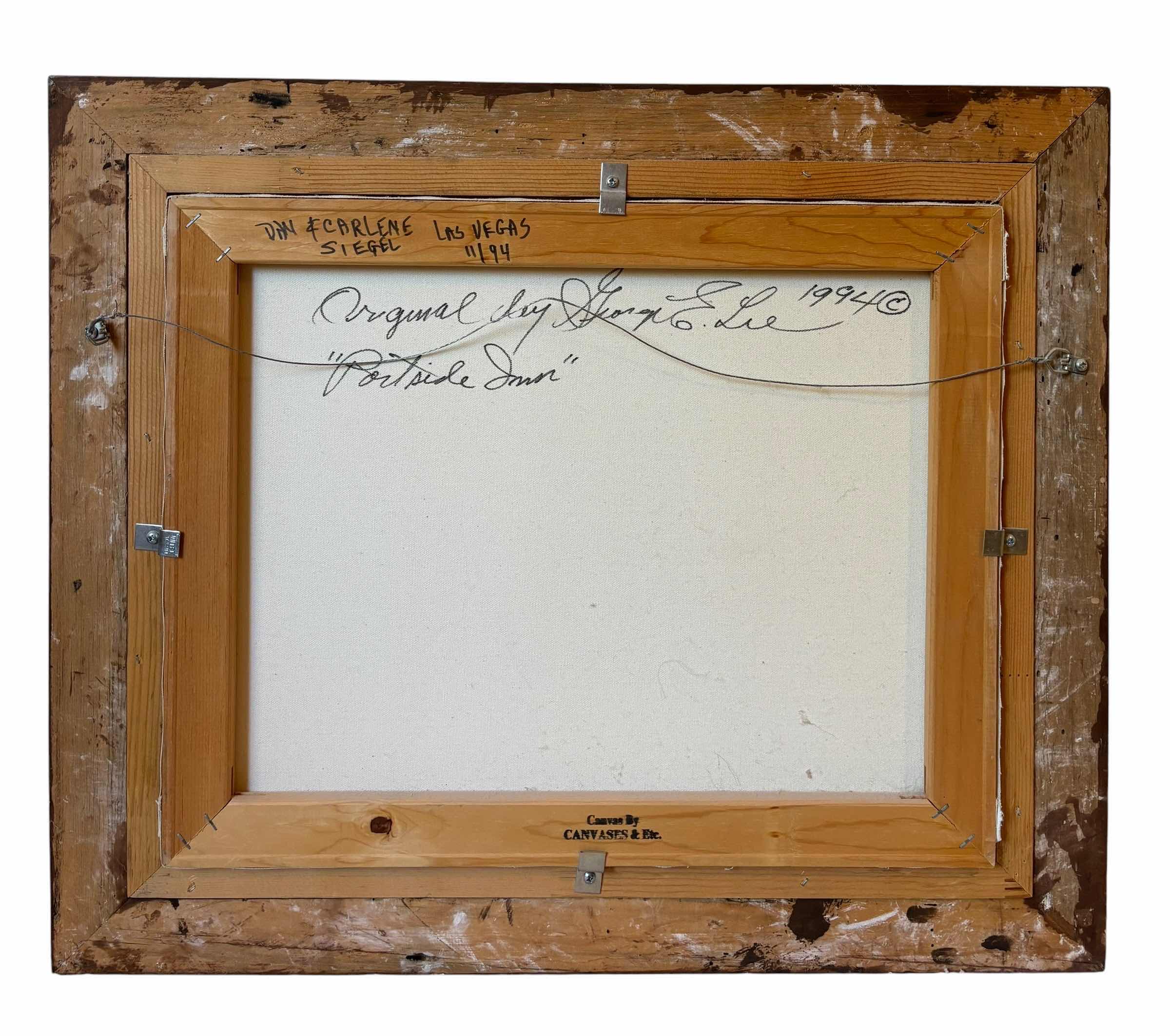 Photo 1 of OIL PAINTING BY GEORGE E LEE 26” X H22” WITH CERTIFICATE OF AUTHENTICITY