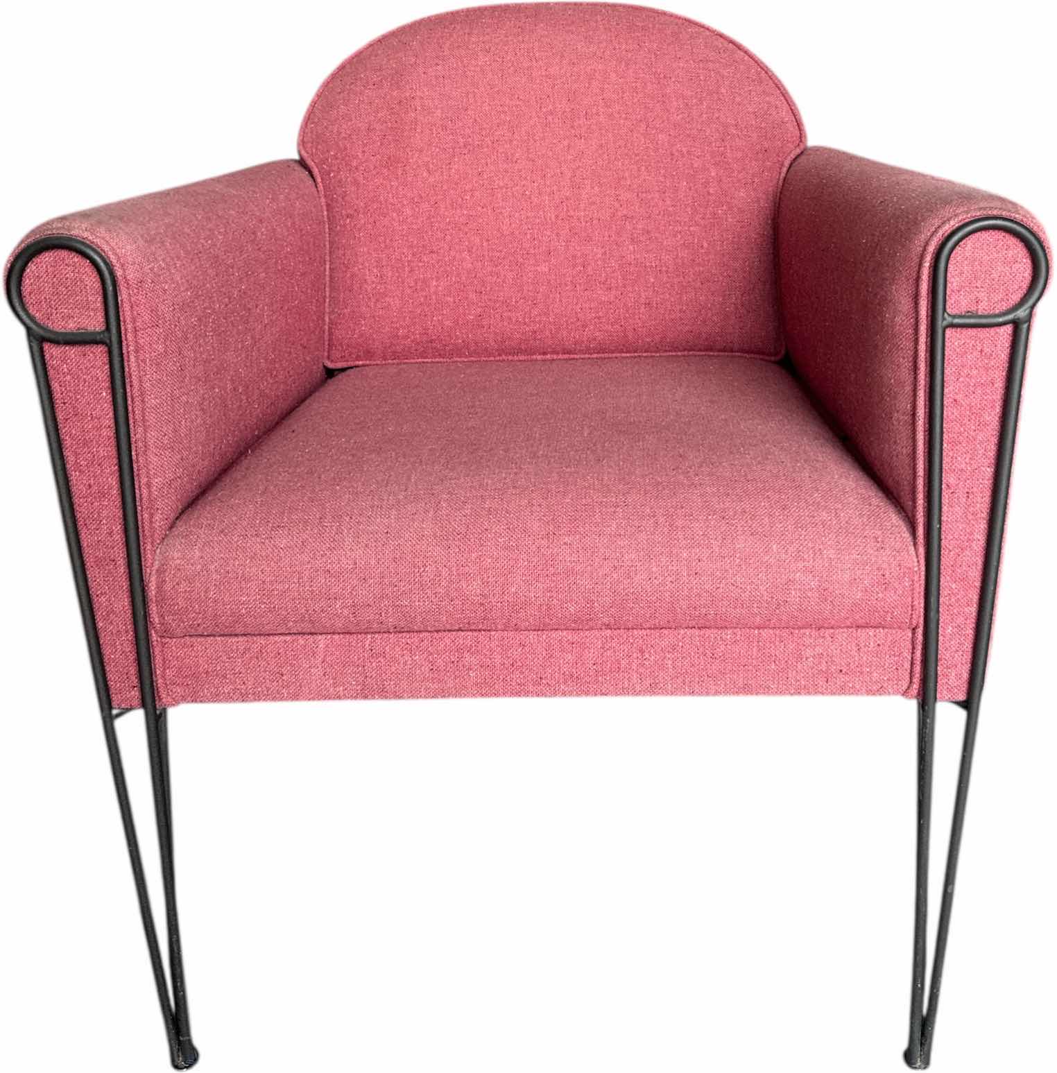 Photo 1 of UPHOLSTERED LOUNGE ARMCHAIR, RED
29” X 26” X H23”