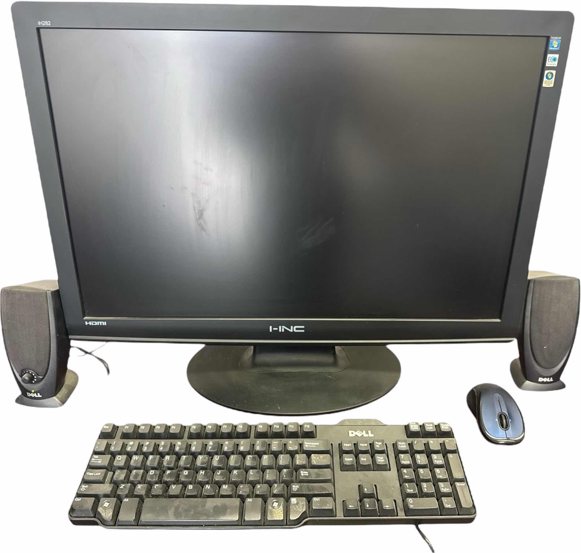 Photo 1 of *Hold* DELL DESKTOP COMPUTER, MONITOR, KEYBOARD, WIRELESS MOUSE AND SPEAKERS
