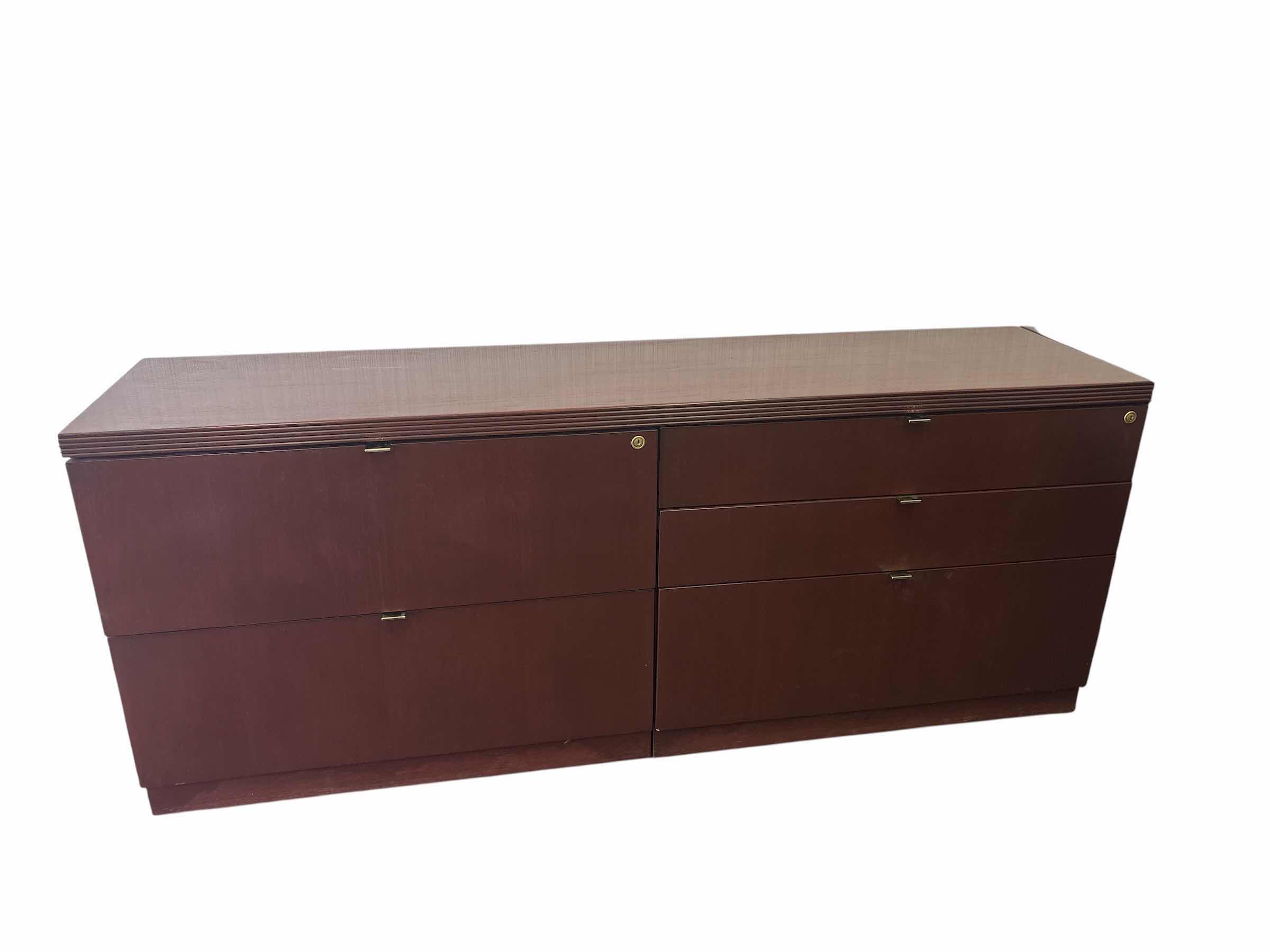 Photo 1 of SOLID WOOD FILE CABINET 72”x 18” X 29”H
