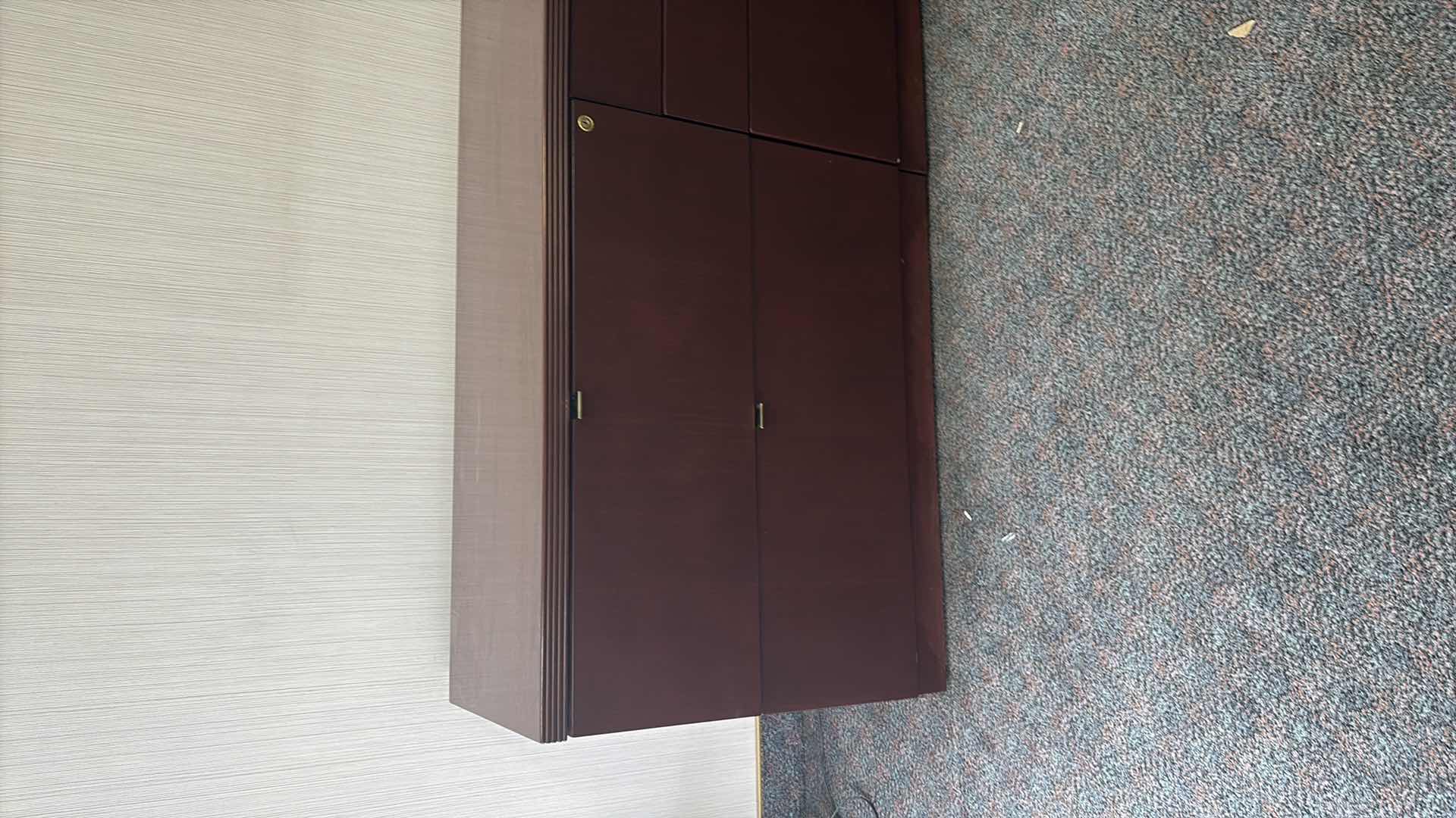 Photo 1 of SOLID WOOD FILE CABINET 72”x 18” X 29”H