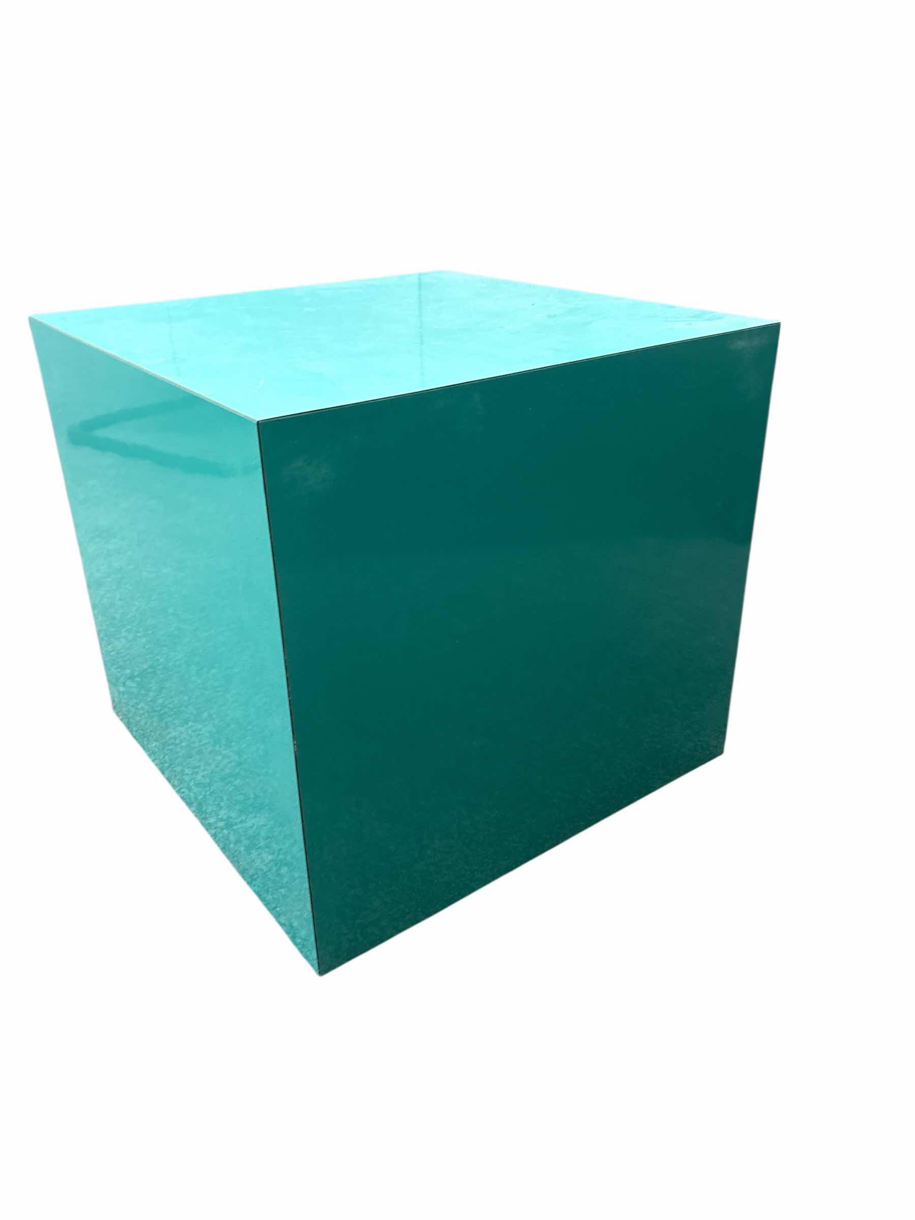 Photo 1 of TEAL COMPOSITE BLOCK TABLE 18”X 18” X 16”H