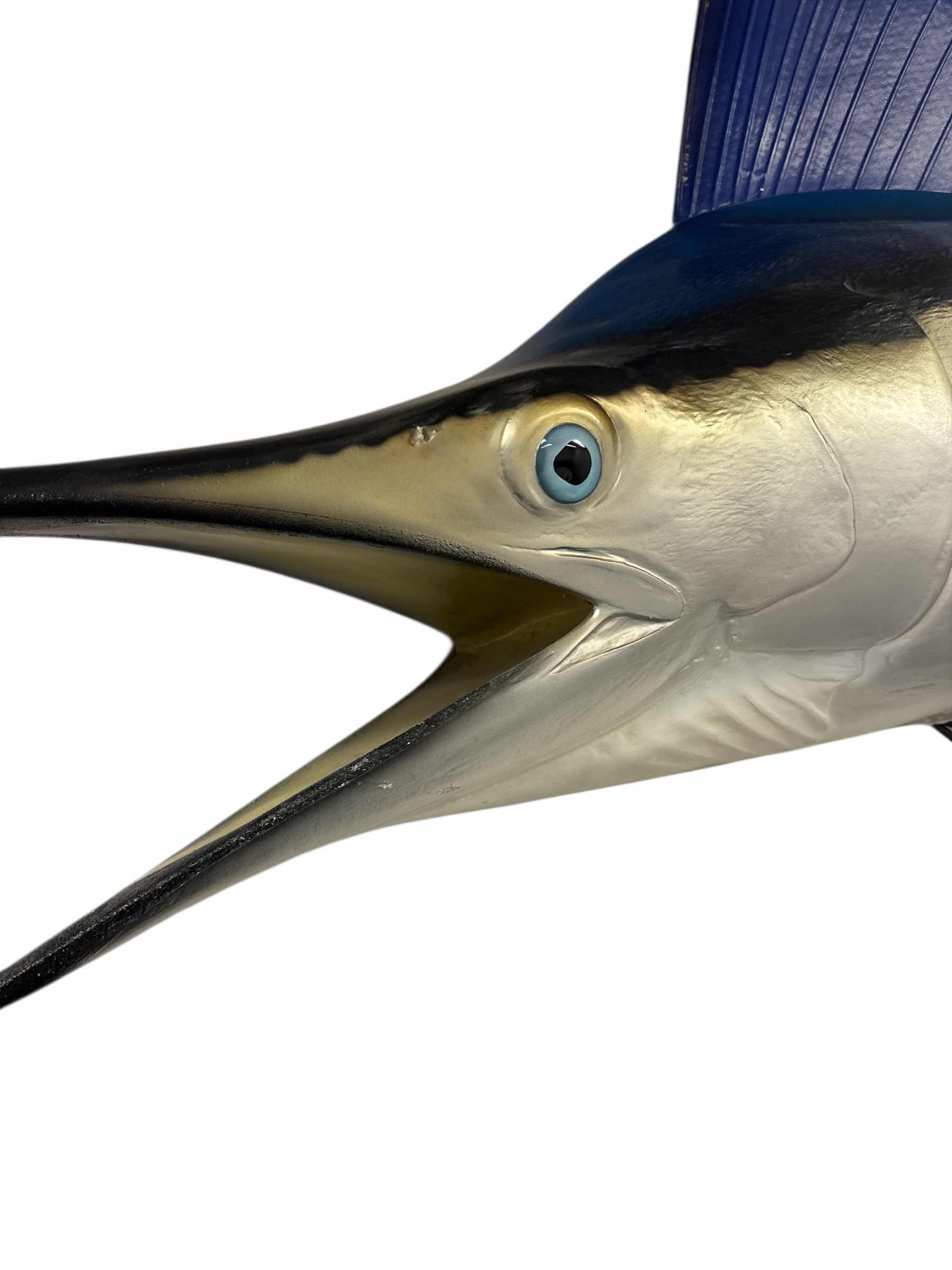 Photo 1 of STRIPED MARLIN REPLICA 106” RESIN WALL MOUNT
 W106” X L40”