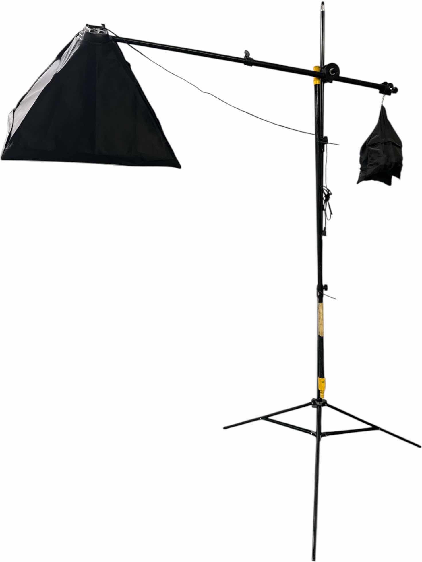 Photo 1 of SOFT-BOX LIGHT KIT WITH STAND ZIPPED TIED FOR ADDITIONAL SUPPORT PLEASE SEE PICTURES FOR REFERENCE
65” X 40” X H83”