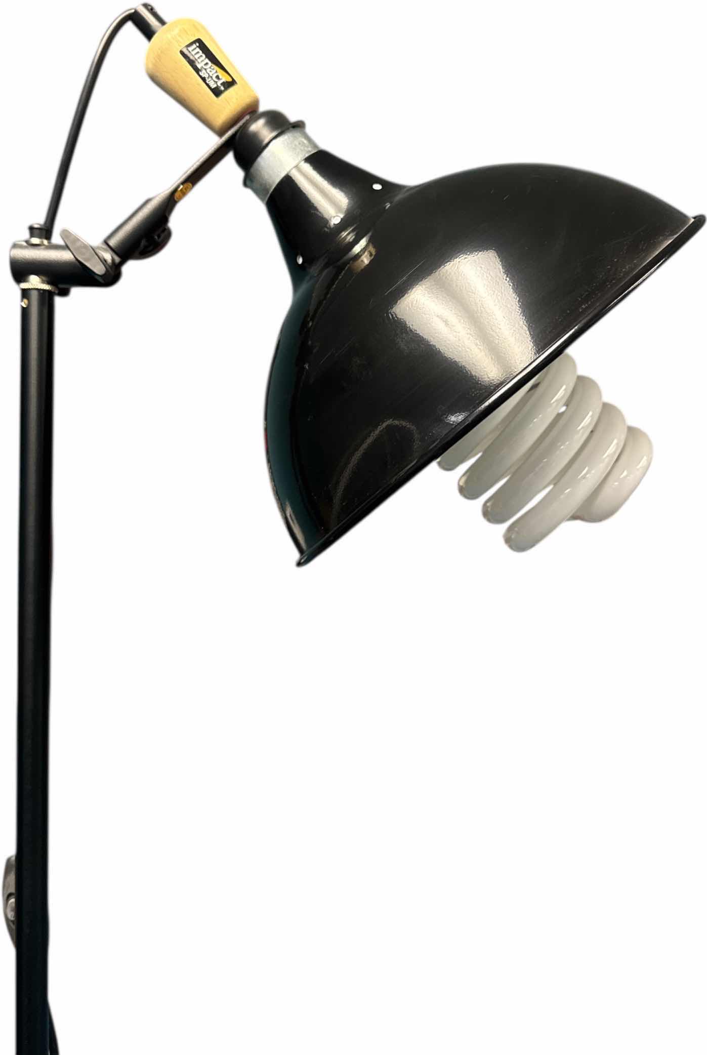 Photo 1 of IMPACT SP-UM BLACK METAL ADJUSTABLE FLOOR LAMP STUDIO LIGHTING 
D12” X H80”