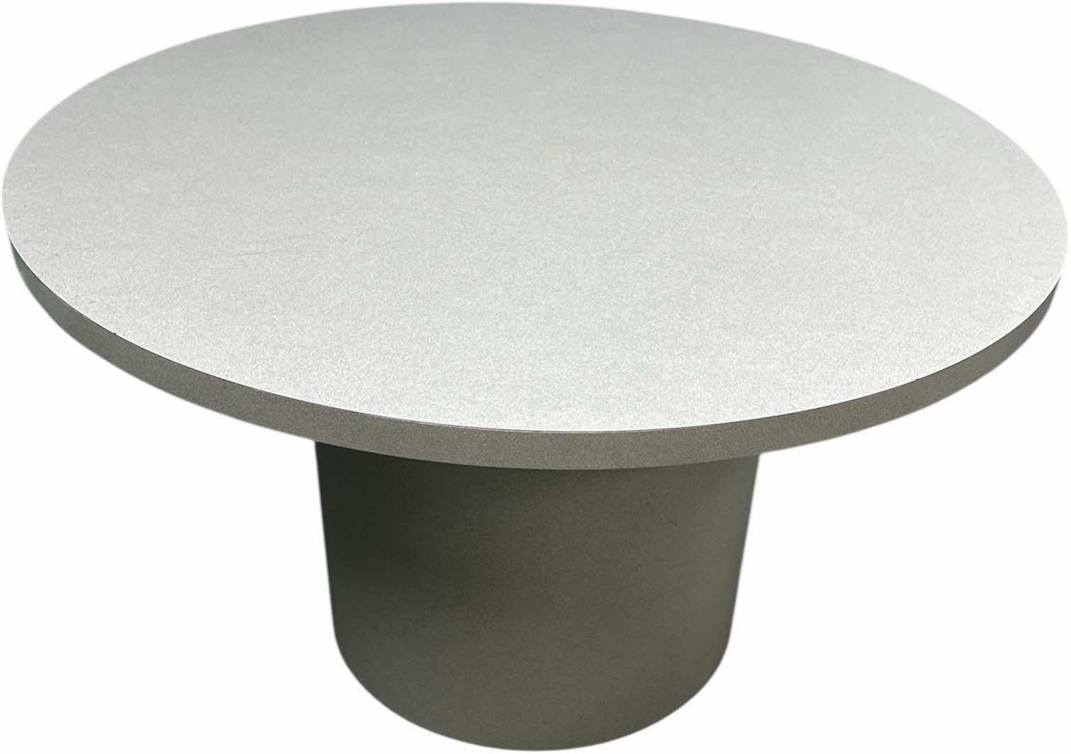 Photo 1 of GREY LAMINATE TABLE WITH ROUND BASE
47.75” X 29.5”H