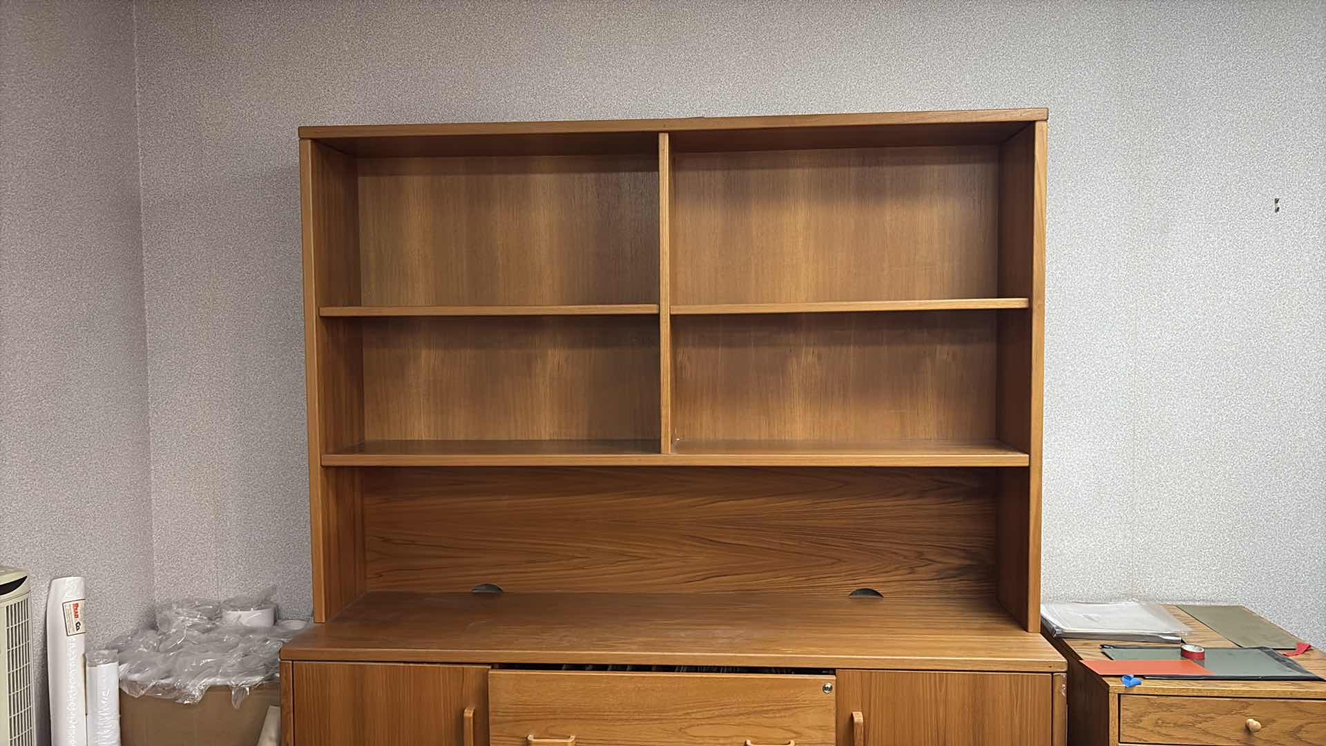 Photo 1 of SOLID HARDWOOD OFFICE DISPLAY FILE CABINET 72”X22”X78”H