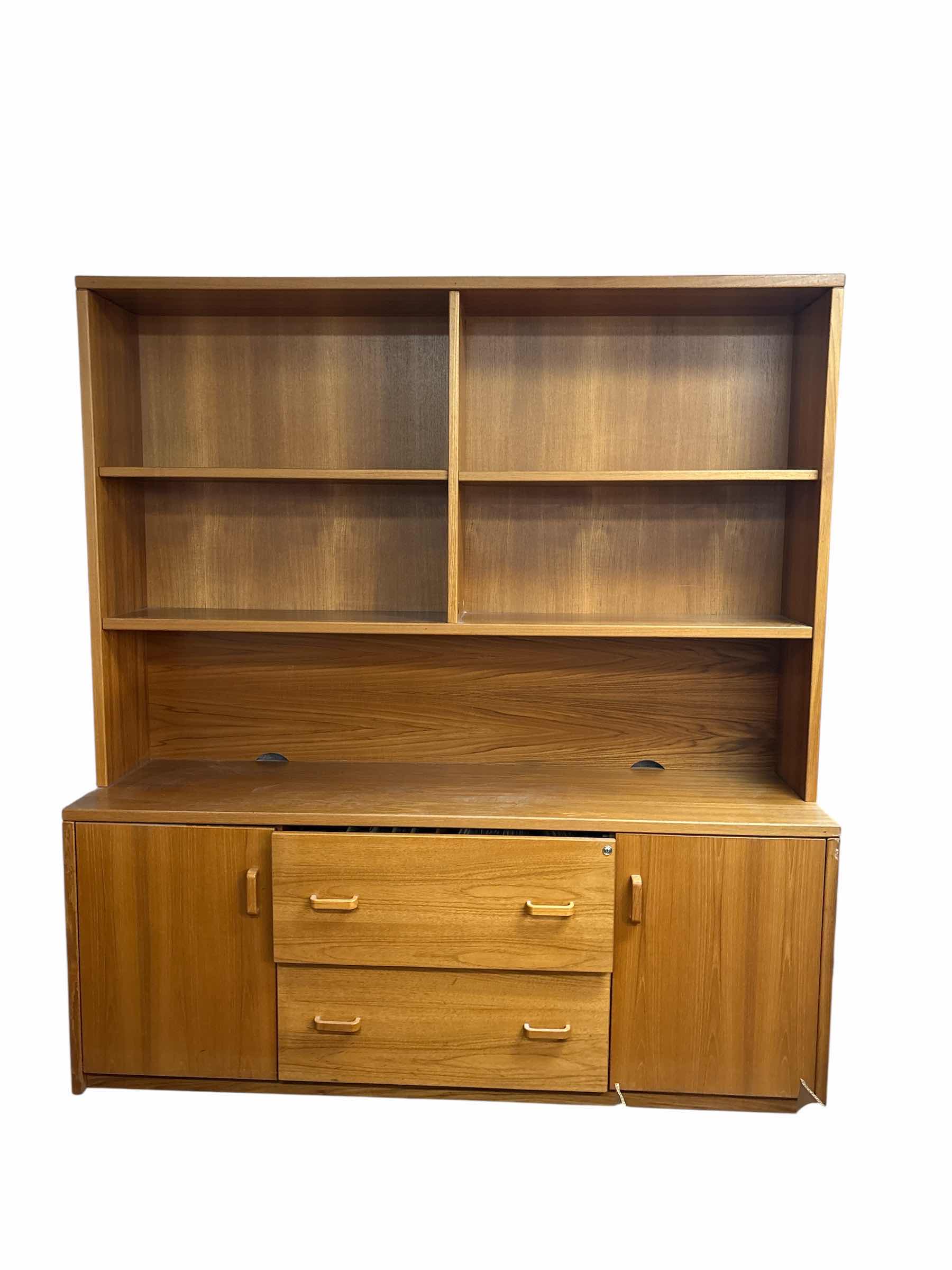 Photo 1 of SOLID HARDWOOD OFFICE DISPLAY FILE CABINET 72”X22”X78”H