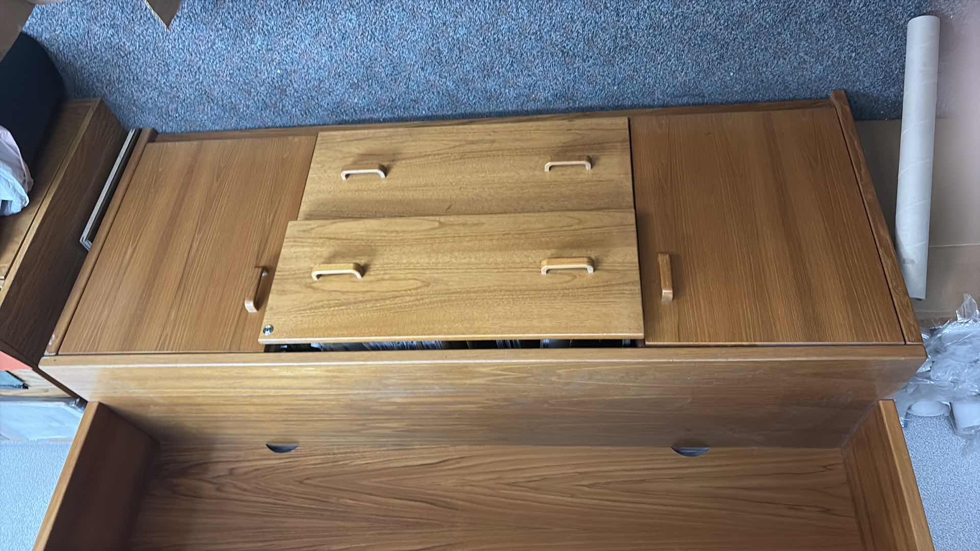 Photo 1 of SOLID HARDWOOD OFFICE DISPLAY FILE CABINET 72”X22”X78”H