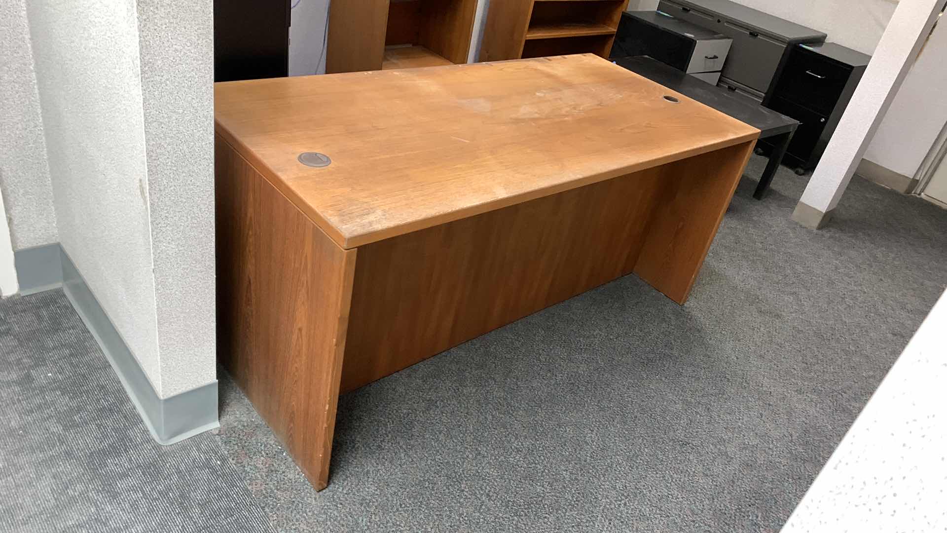 Photo 1 of WOODEN OFFICE DESK 64” X 30” H 29”