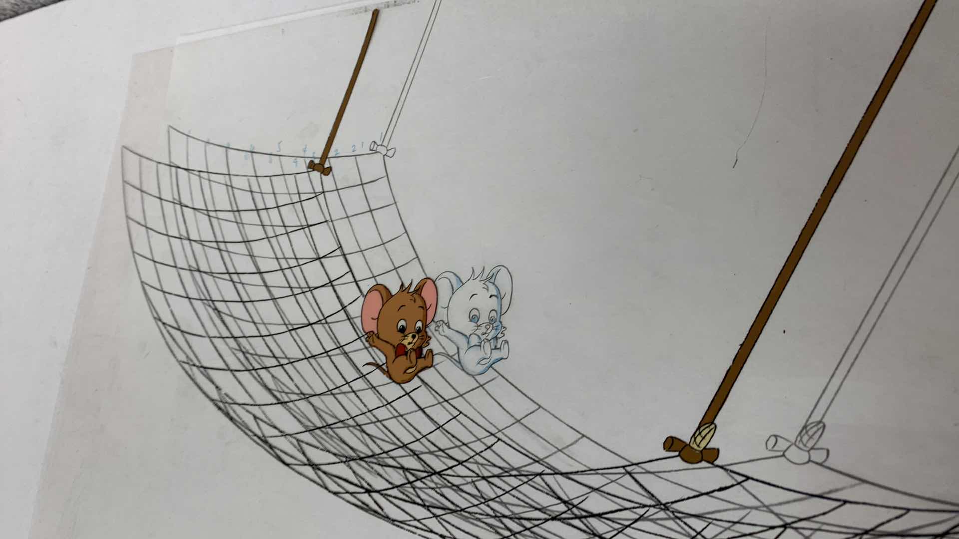 Photo 1 of VINTAGE HANNA BARBERA HAND PAINTED ANIMATION CEL WITH TOM OF TOM AND JERRY 8” X 10”