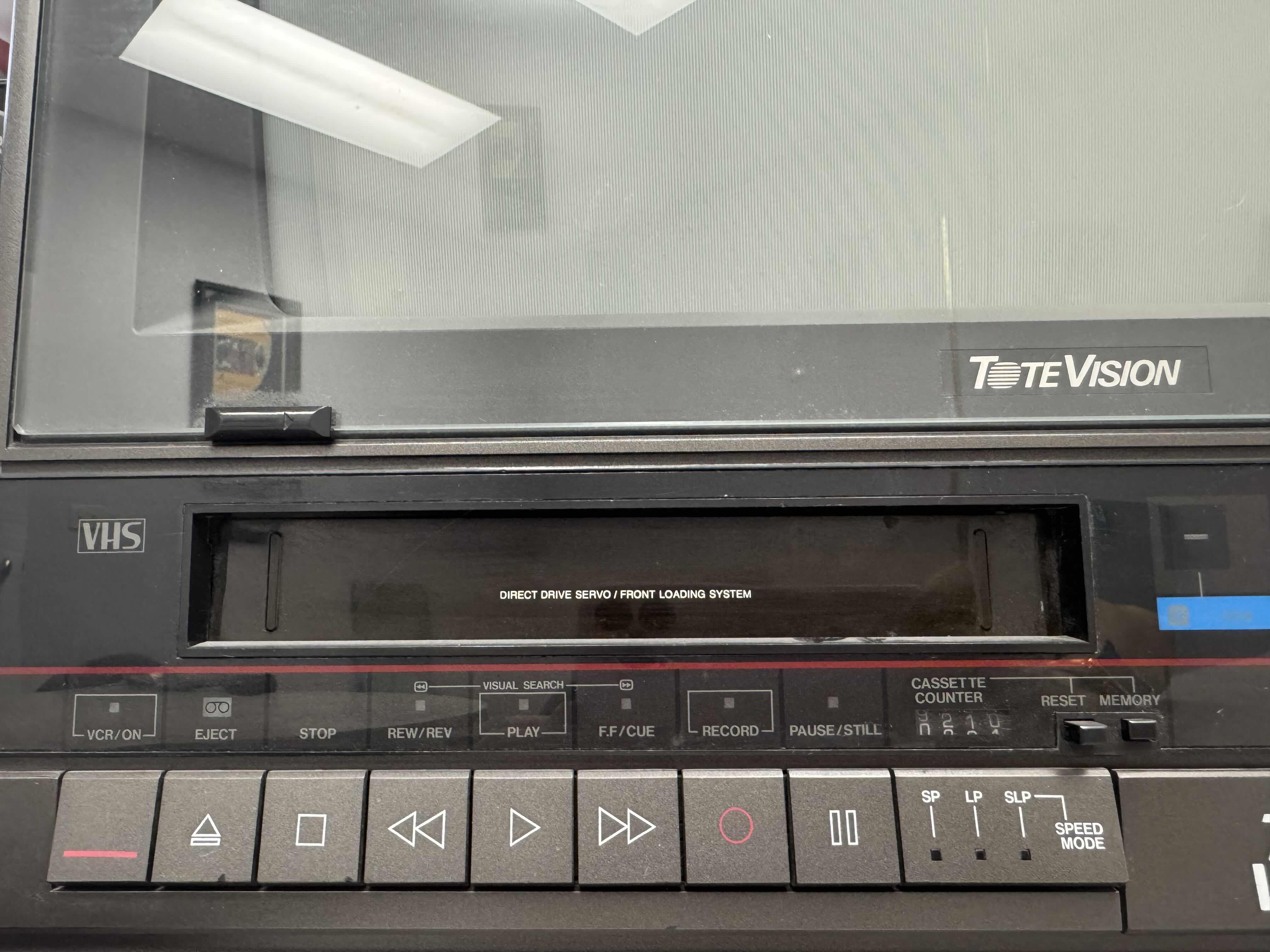 Photo 1 of VINTAGE TOTEVISION TELEVISION 19 COLOR MONITOR VIDEO CASSETTE RECORDER
19” X 18” X H20”