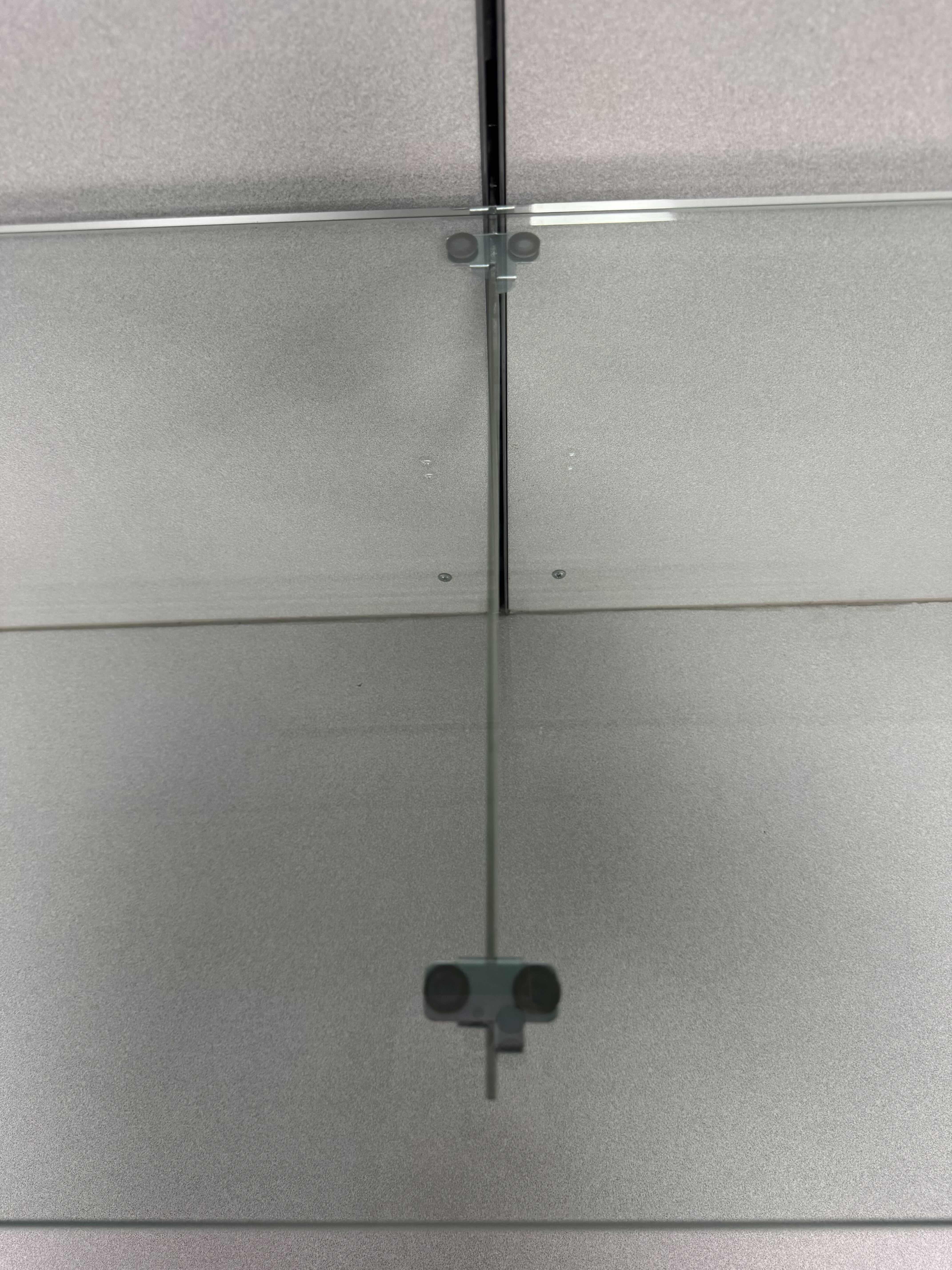 Photo 1 of 4- GLASS SHELVES WITH METAL BRACKET HOLDERS 
48” X 14” X H0.5”