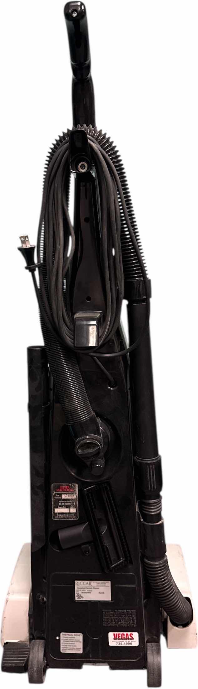 Photo 1 of VINTAGE RICCAR VIBRANCE VACUUM WITH VACUUM BAGS, OWNERS MANUAL INCLUDED 
15” X 14” X H44”