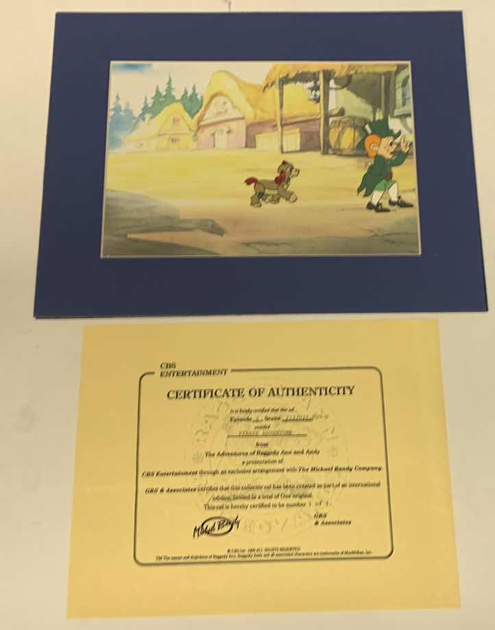 Photo 1 of VINTAGE COLLECTOR CELL WITH COA FROM THE ADVENTURES OF RAGGEDY ANN AND ANDY “PIRATE ADVENTURE” 14” X 11”