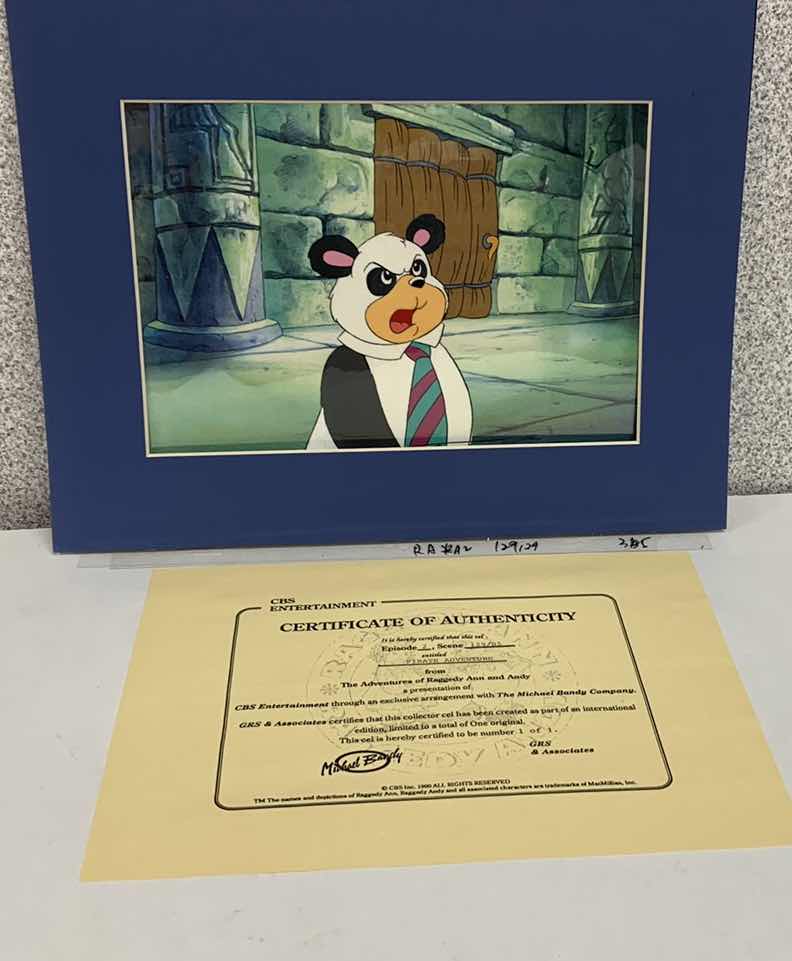 Photo 1 of VINTAGE COLLECTOR CELL WITH COA FROM THE ADVENTURES OF RAGGEDY ANN AND ANDY “PIRATE ADVENTURE” 14” X 11”