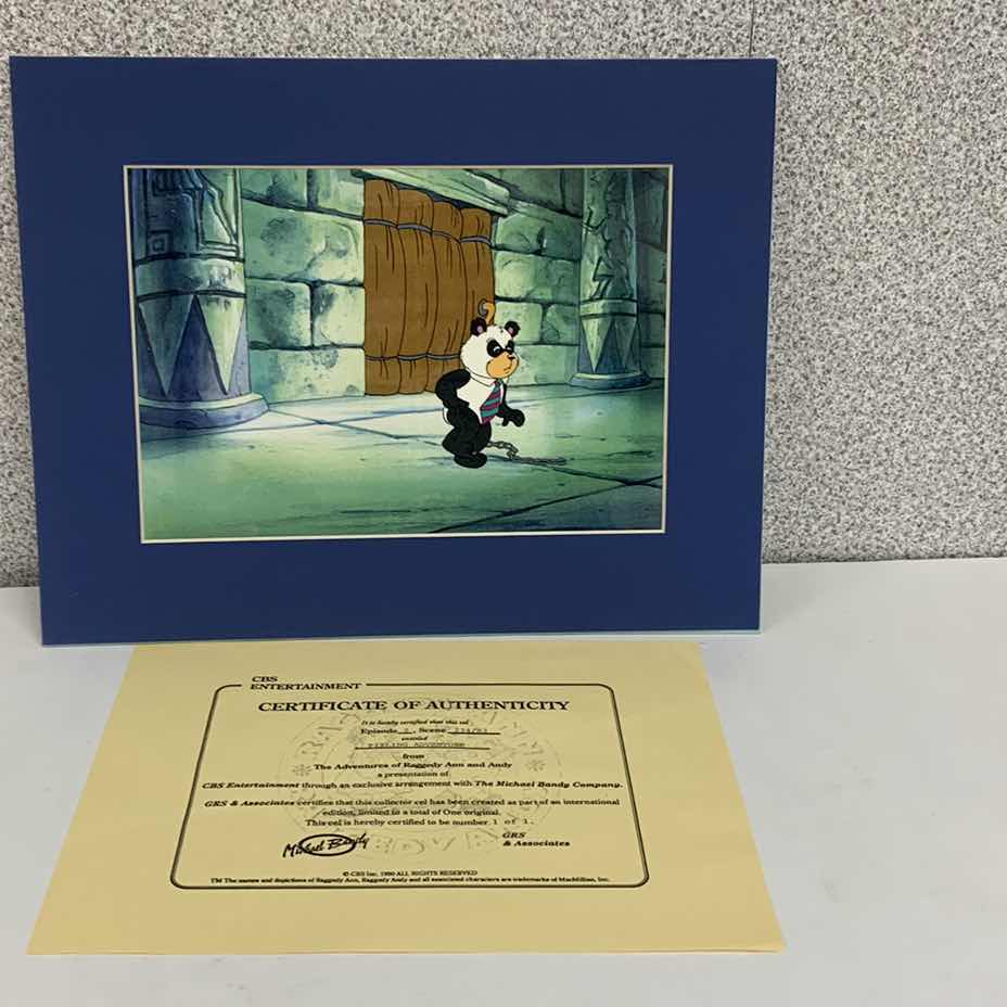Photo 1 of VINTAGE COLLECTOR CELL WITH COA FROM THE ADVENTURES OF RAGGEDY ANN AND ANDY “THE PIXLING ADVENTURE“ 14” X 11”