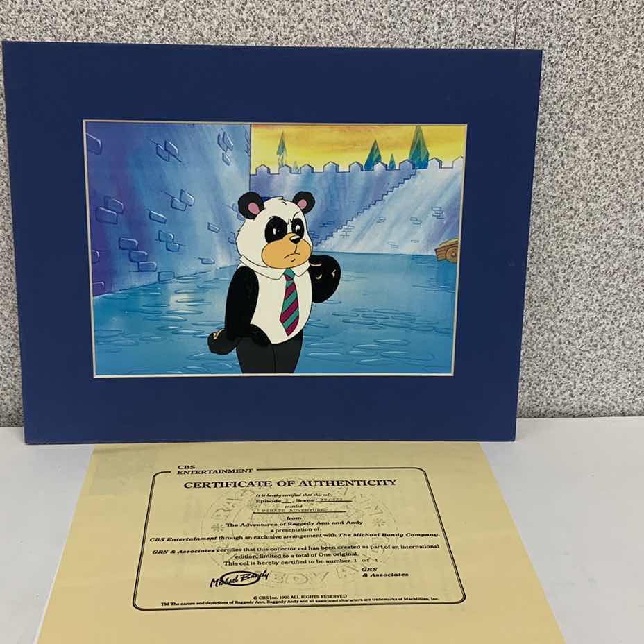 Photo 1 of VINTAGE COLLECTOR CELL WITH COA FROM THE ADVENTURES OF RAGGEDY ANN AND ANDY “PIRATE ADVENTURE“ 14” X 11”
