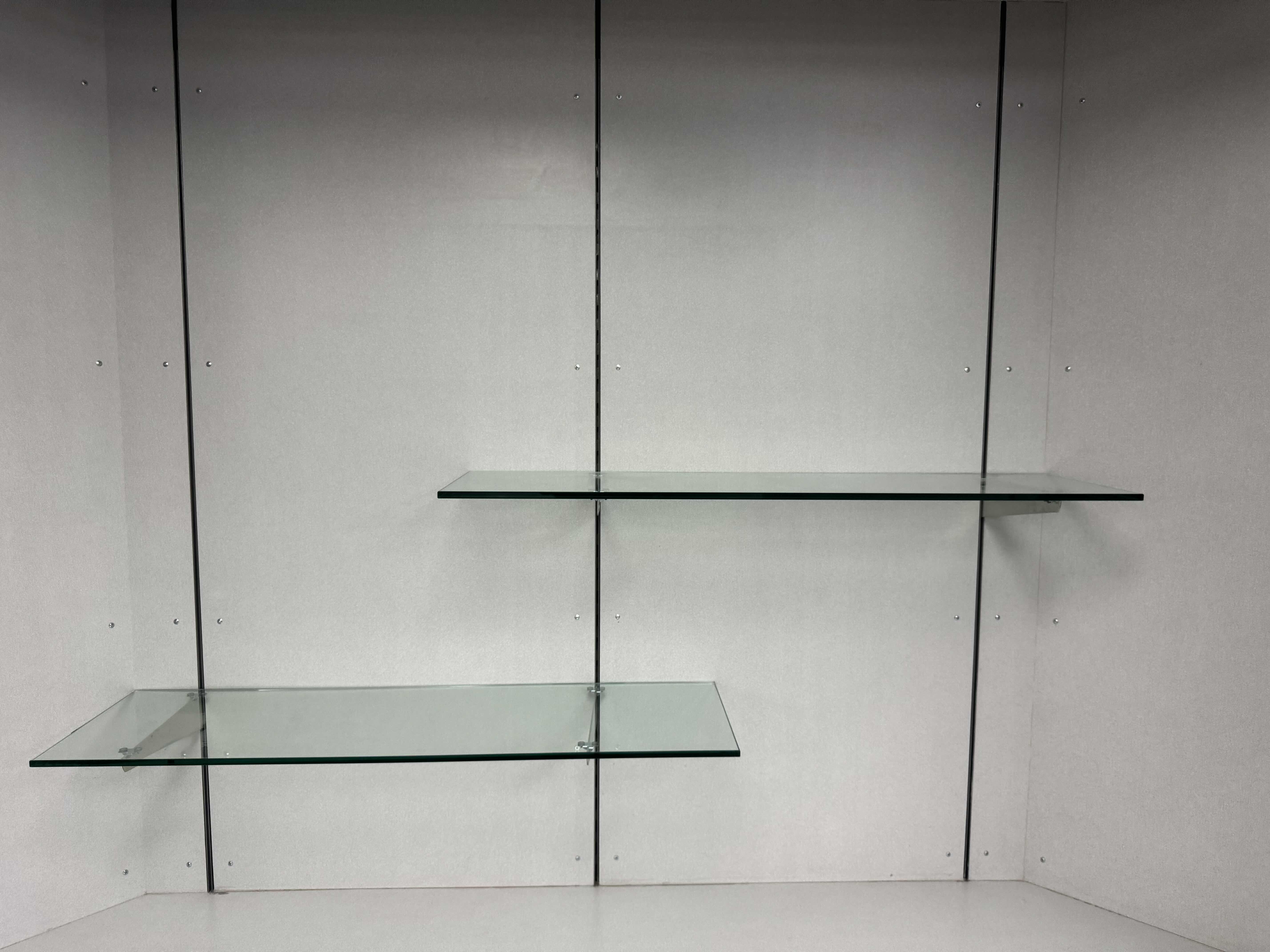 Photo 1 of 2- GLASS SHELVES WITH METAL BRACKET HOLDERS 
48” X 14” X H0.5”