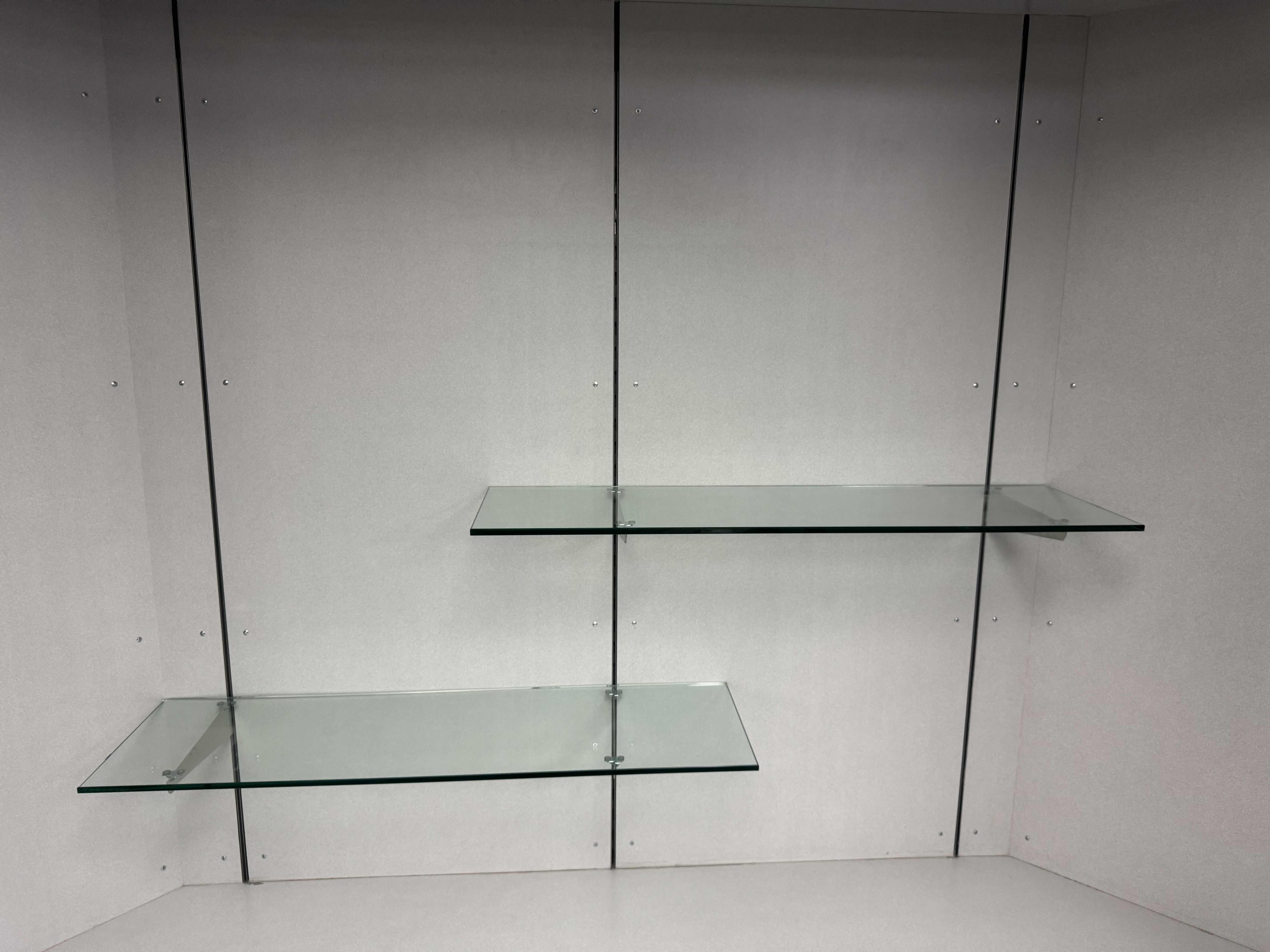 Photo 1 of 2- GLASS SHELVES WITH METAL BRACKET HOLDERS 
48” X 14” X H0.5”