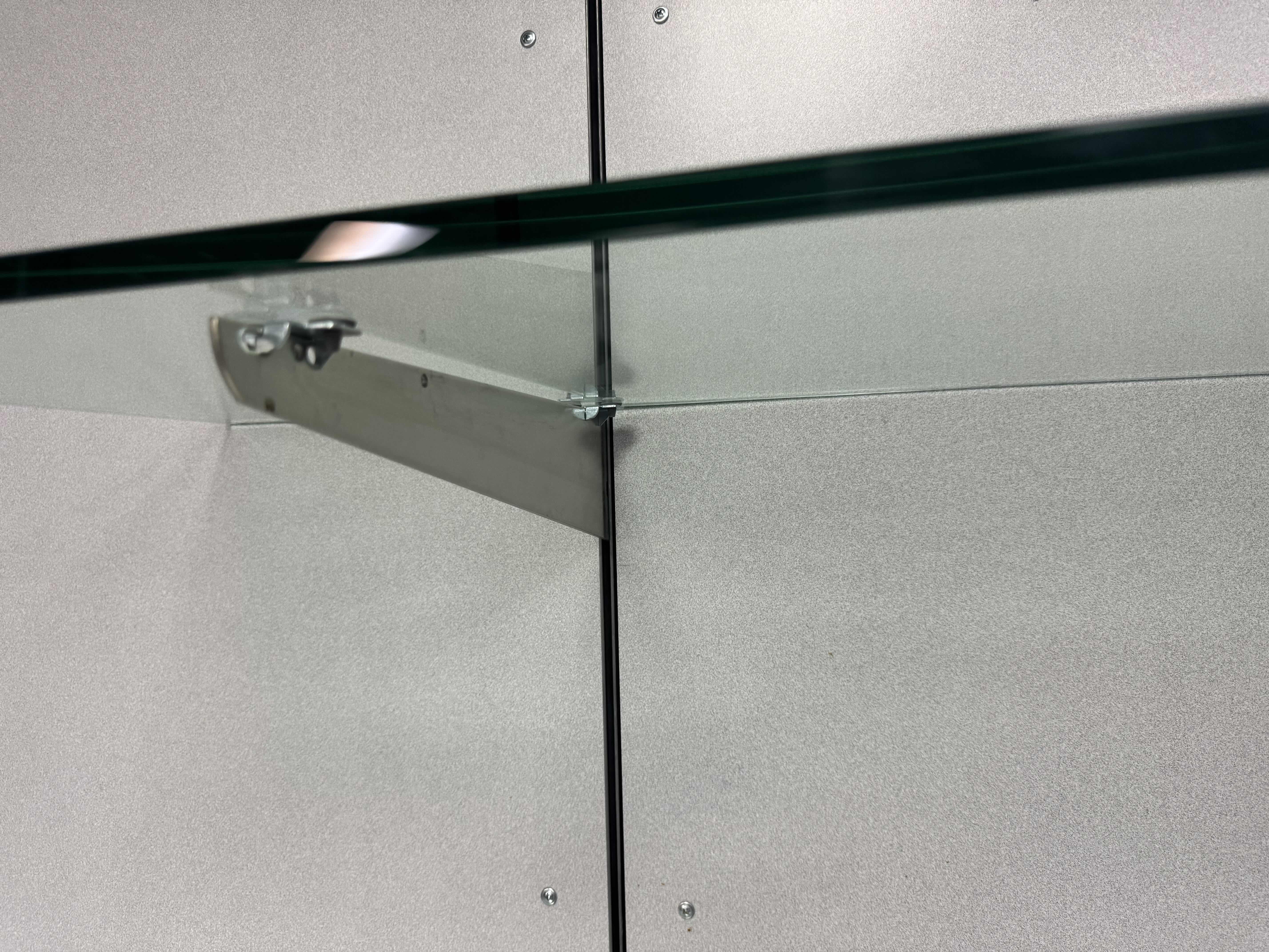 Photo 1 of 2- GLASS SHELVES WITH METAL BRACKET HOLDERS 
48” X 14” X H0.5”