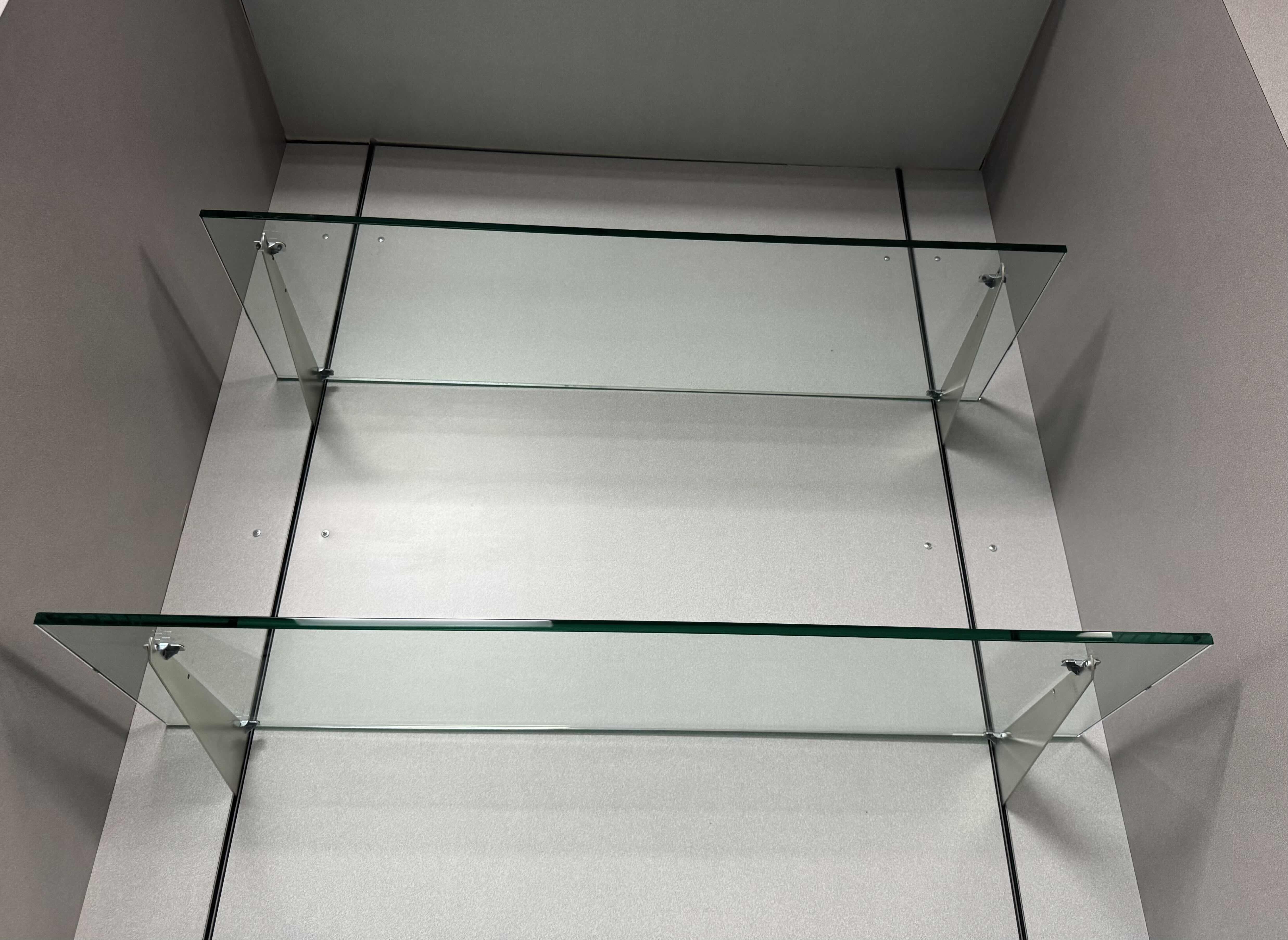Photo 1 of 4-GLASS SHELVES WITH METAL BRACKET HOLDERS 
48” X 14” X H0.5”