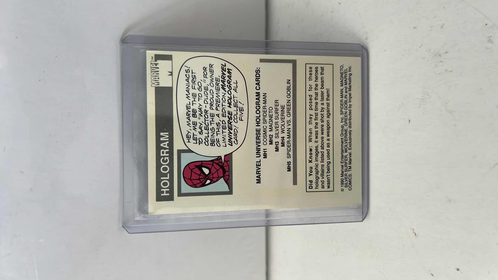 Photo 1 of 1990 AMPEL MARVEL UNIVERSE HOLOGRAM CARD WOLVERINE