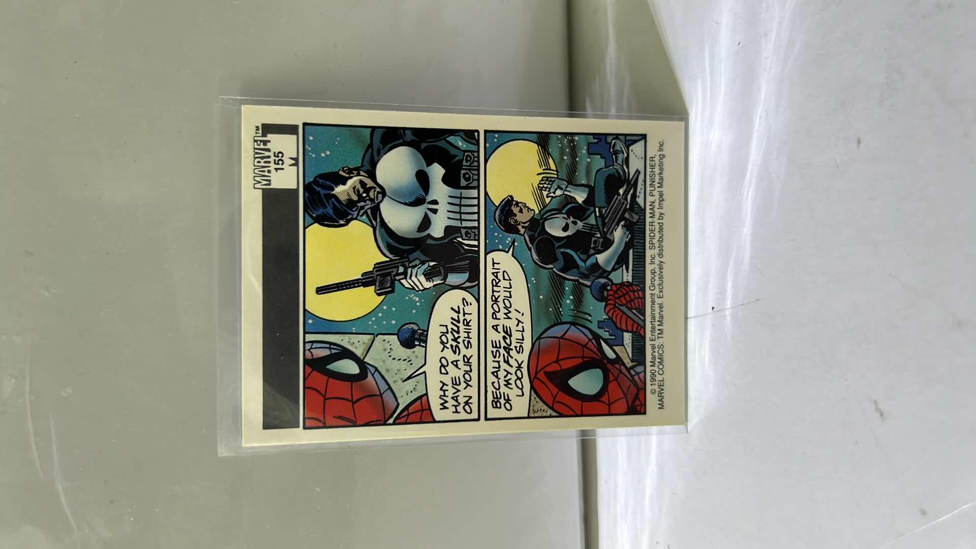 Photo 1 of 1990 IMPEL MARVEL UNIVERSE SPIDER-MAN PRESENTS PUNISHER NUMBER 155 $40