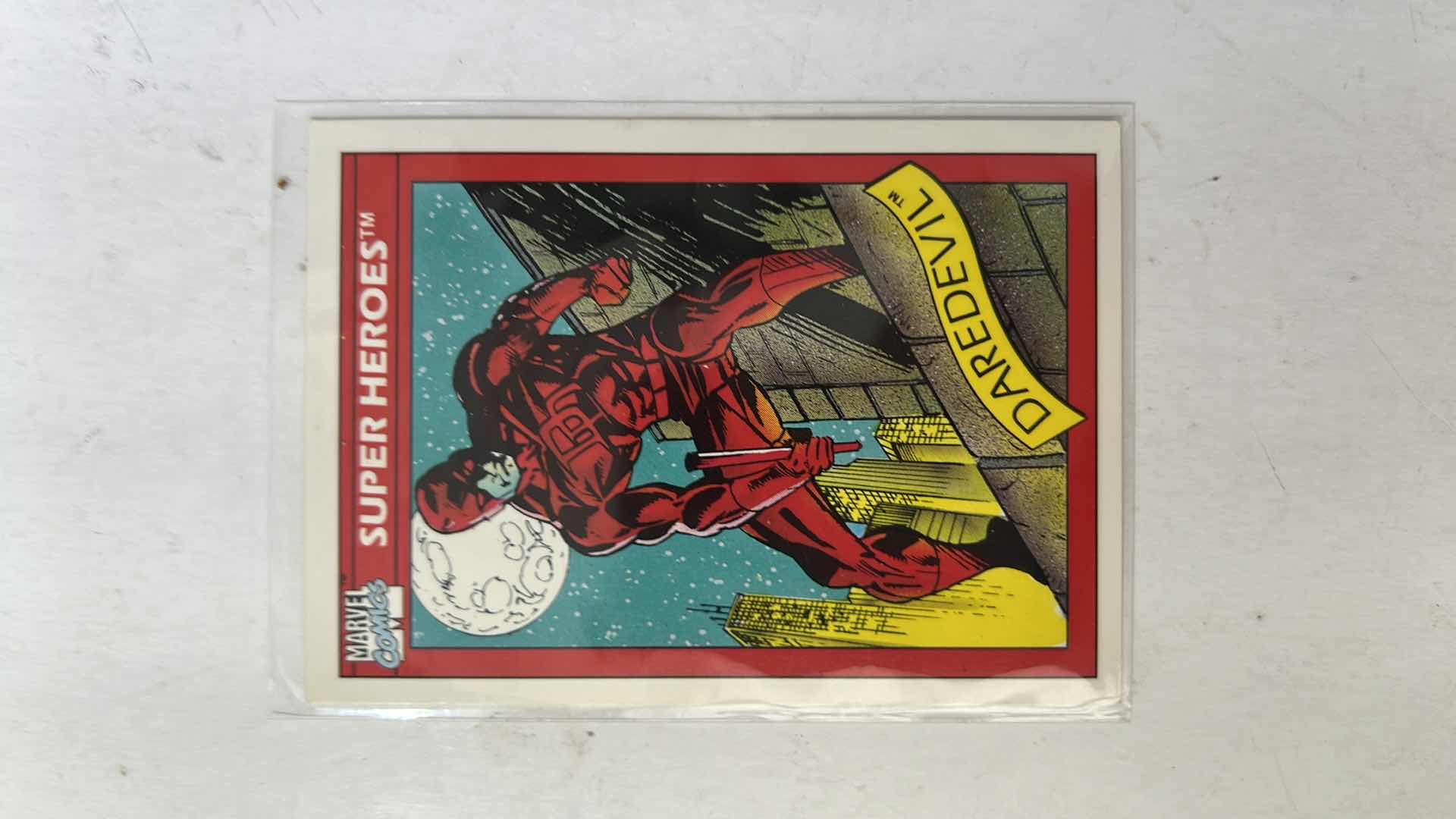 Photo 1 of 1990 IMPEL MARVEL UNIVERSE SUPER HEROES CARD 4 DAREDEVIL $80