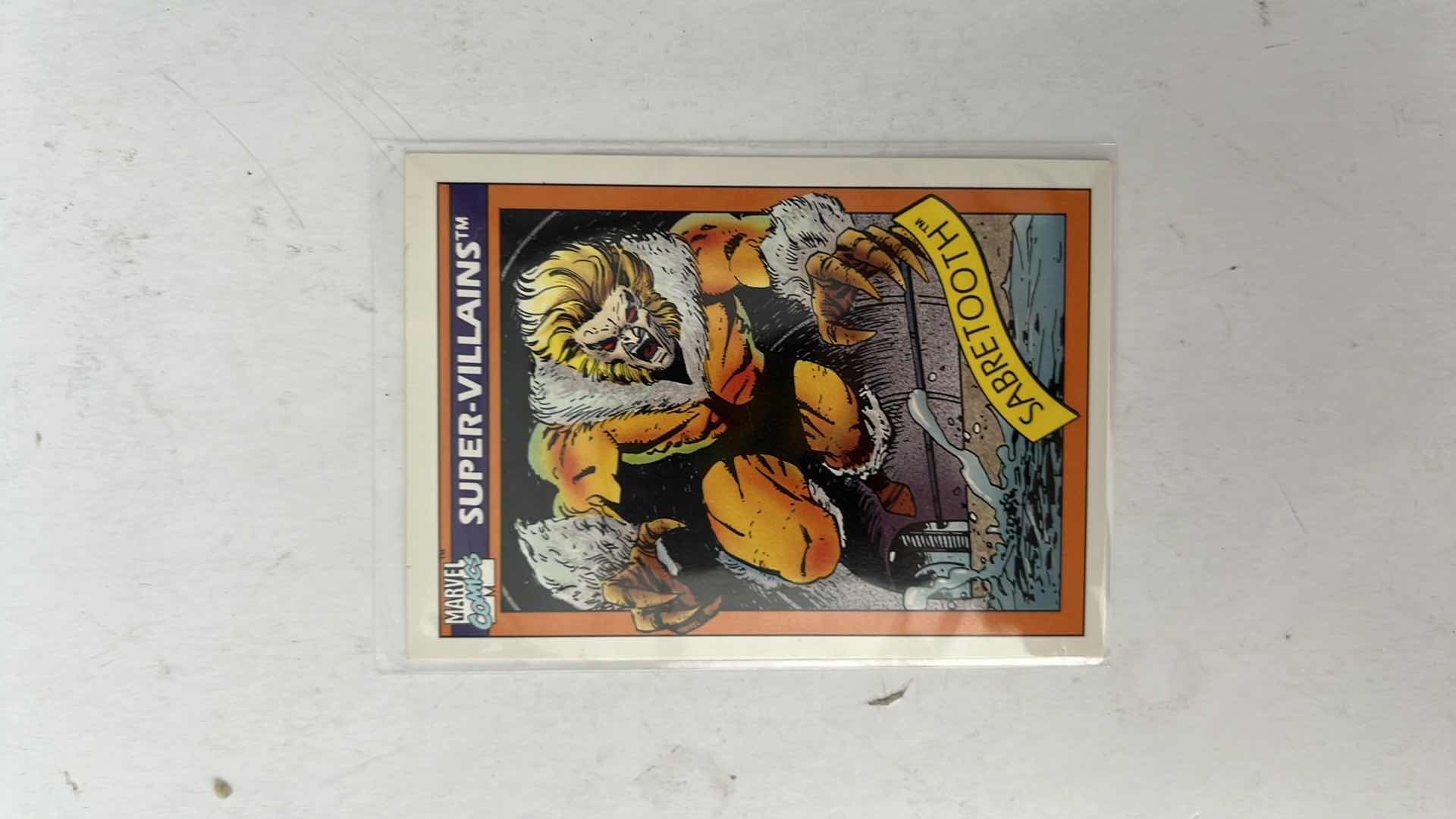 Photo 1 of 1990 IMPEL MARVEL UNIVERSE SUPER-VILLIANS CARD 57 SABRETOOTH