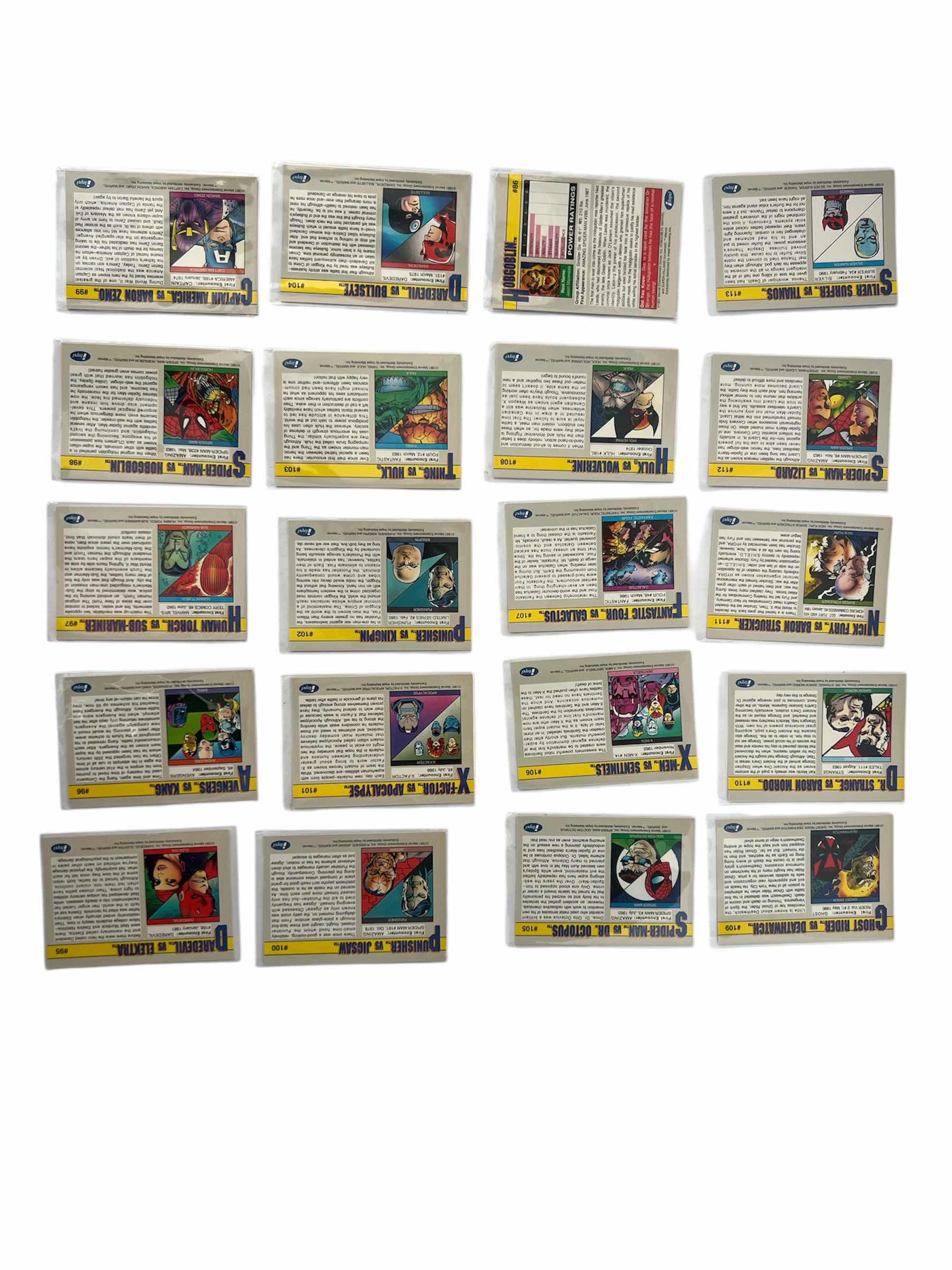 Photo 1 of 20-1991 IMPEL MARVEL UNIVERSE CARDS SERIES 2 RANDOM