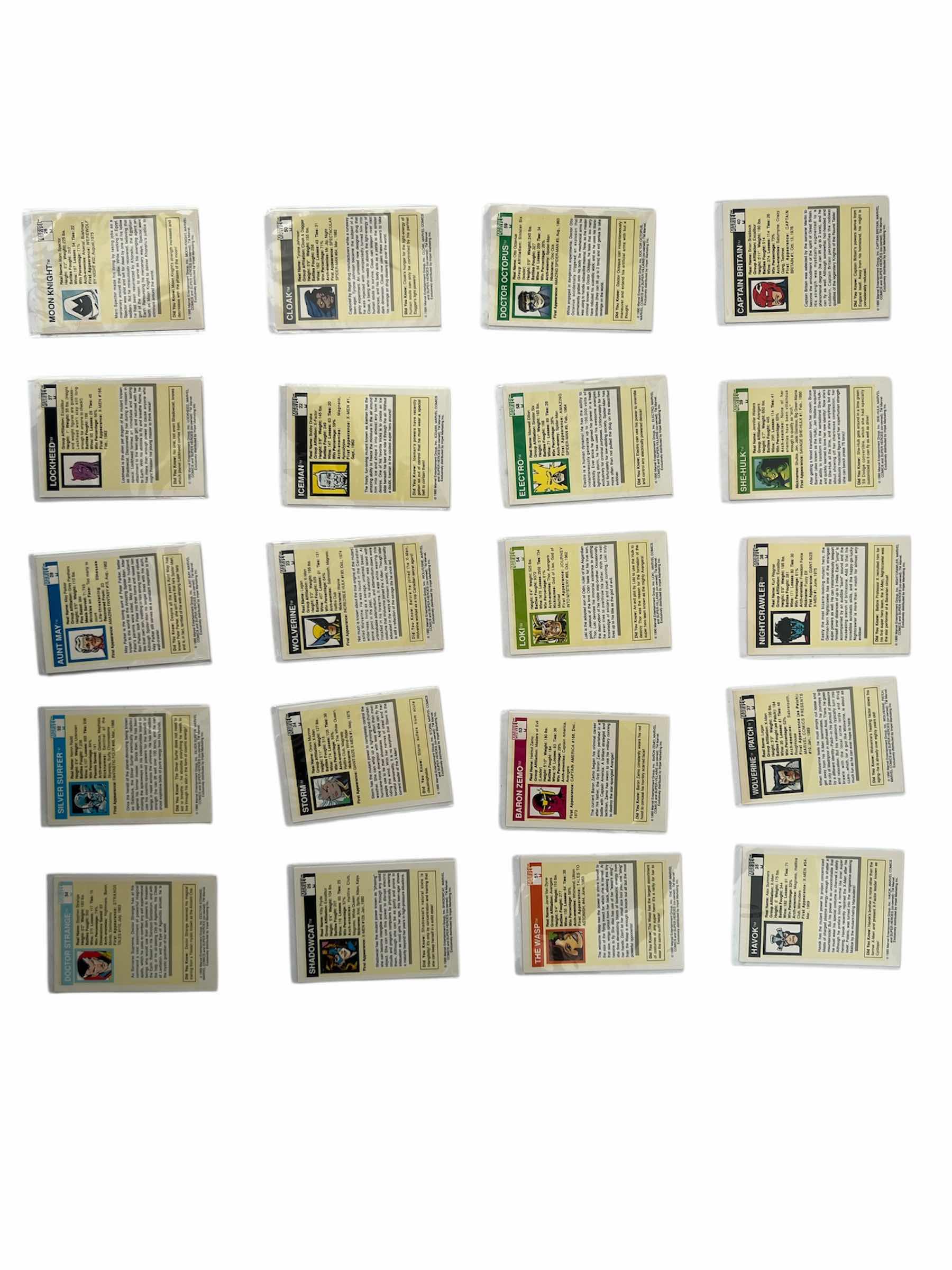 Photo 1 of 20-1990 IMPEL MARVEL UNIVERSE CARDS RANDOM
