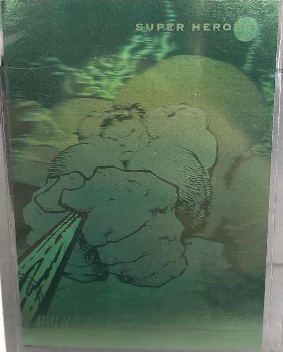 Photo 1 of MARVEL IMPEL TRADING CARD HOLOGRAPHIC “ HULK “ 1992 CARD #H-1