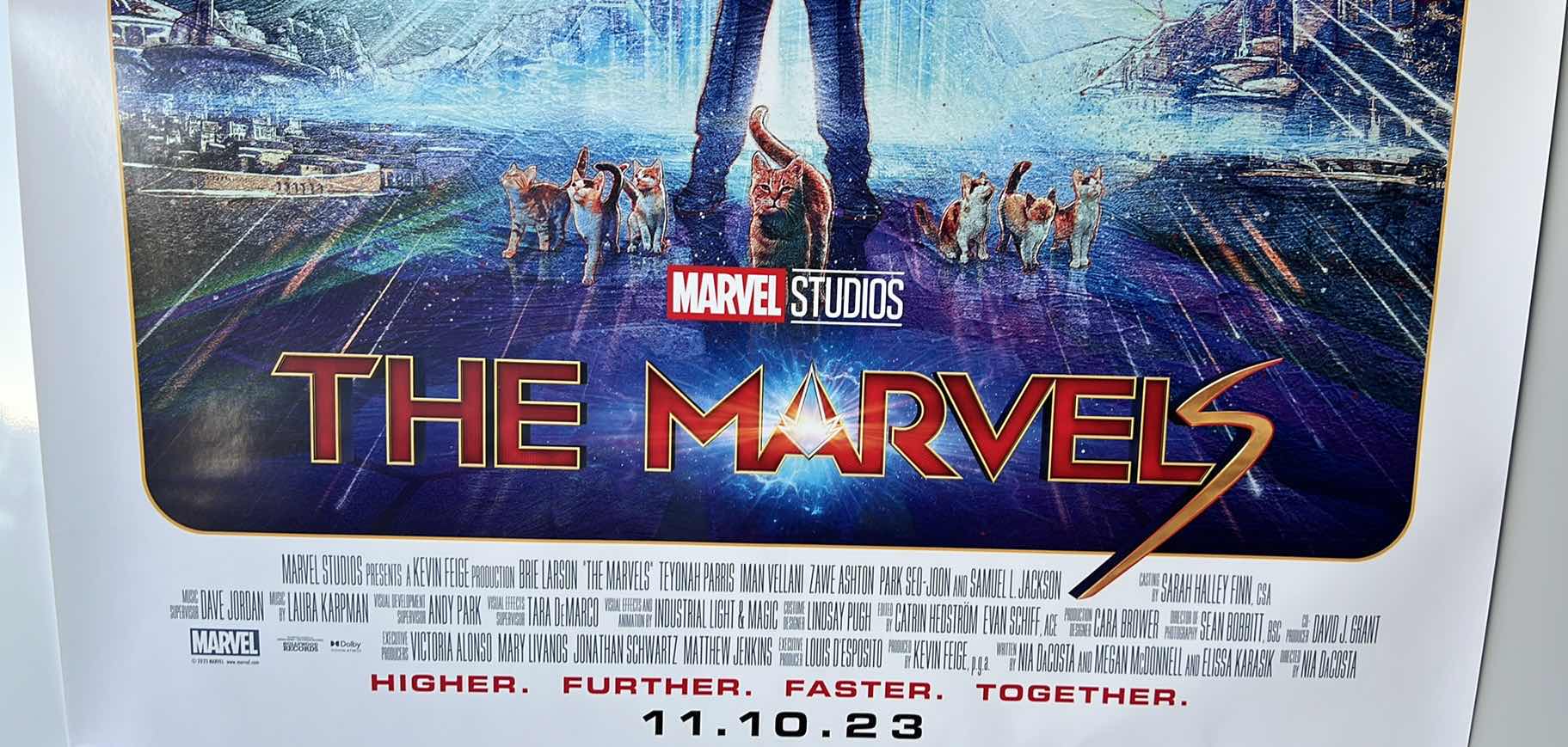 Photo 1 of 15 ASSORTED DISNEY AND MARVEL UNIVERSE MOVIE POSTERS 27”W X 40”H 4 THOR: LOVE AND THUNDER, 4 LOKI: SEASON 2, 2 ETERNALS, 1 X-MEN DARK PHOENIX SPANISH, 3 THE MARVELS, 1 ONCE UPON A DEADPOOL IN CARDBOARD TUBING 27"W X 40'H