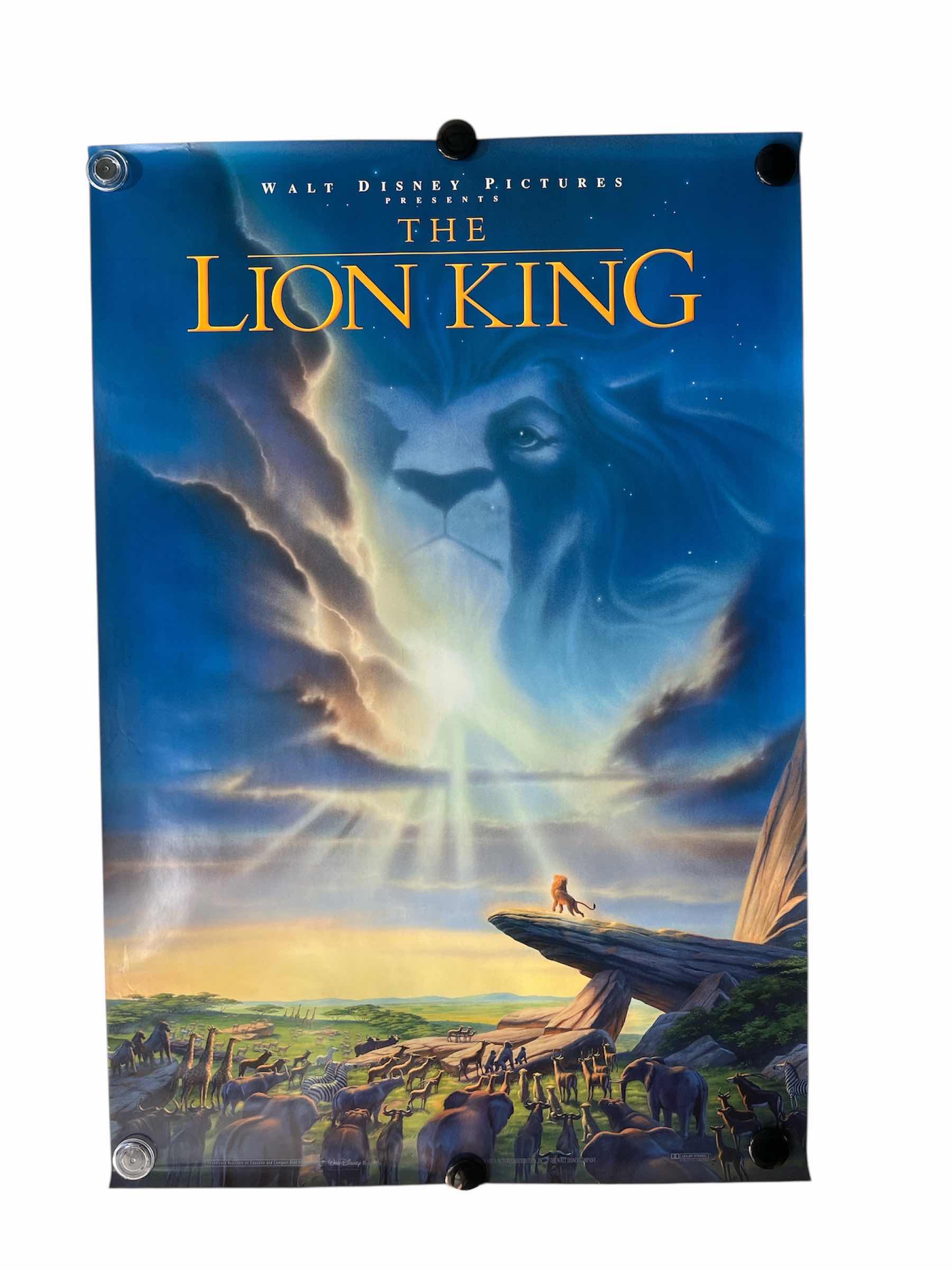 Photo 1 of DISNEY THE LION KING ORIGINAL MOVIE POSTER IN CARDBOARD TUBE 27”W X 40”H